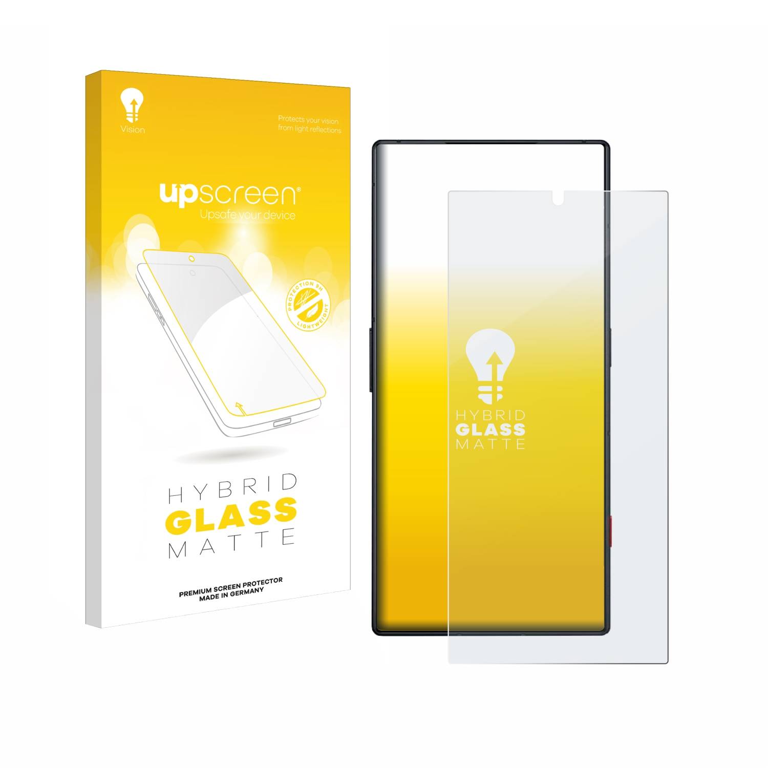 upscreen Hybrid Glas Matt Panzer-Folie für ZTE Nubia Red Magic 8 Pro