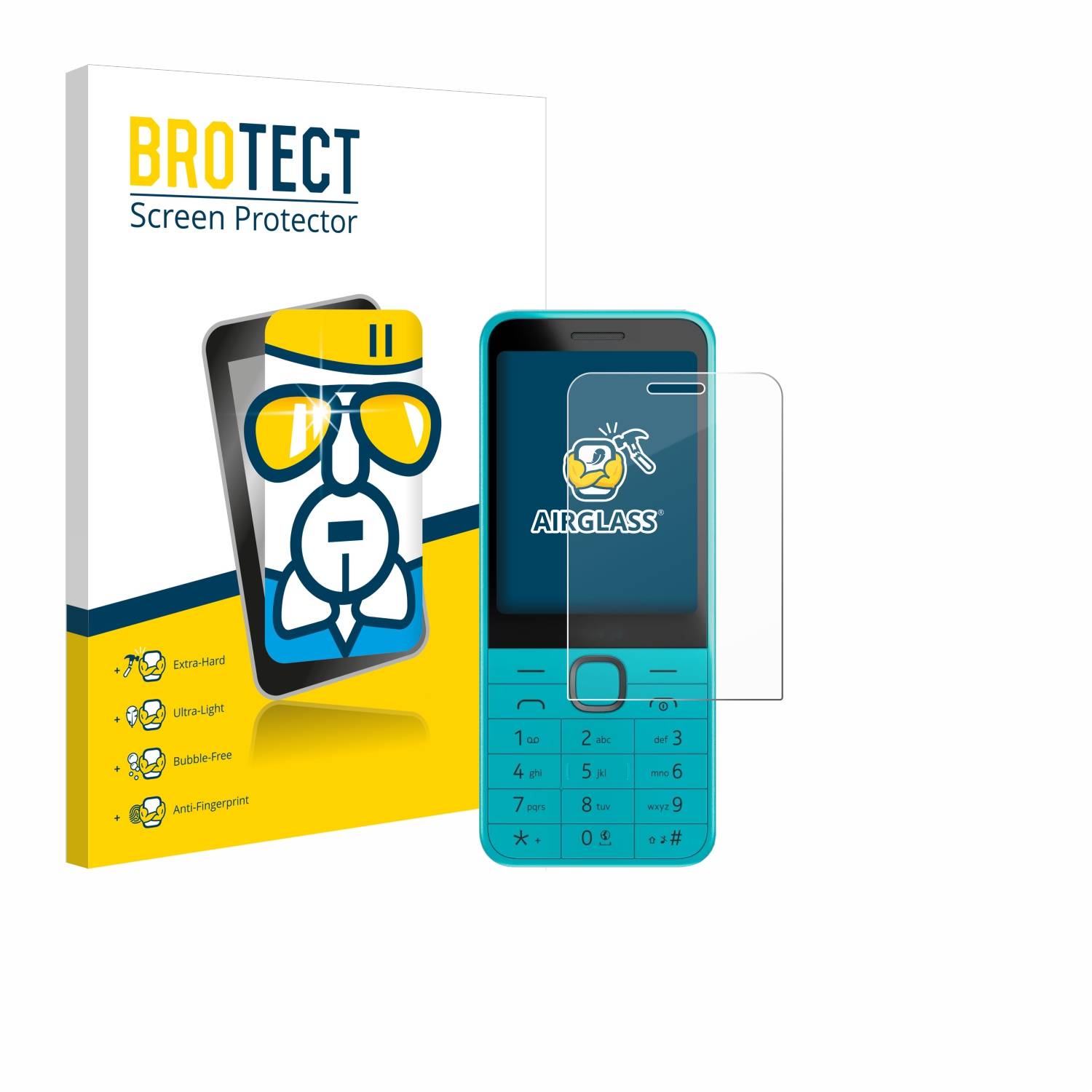 BROTECT AirGlass Glas Schutz-Folie für Nokia 235 4G (2024) - Schutzglas