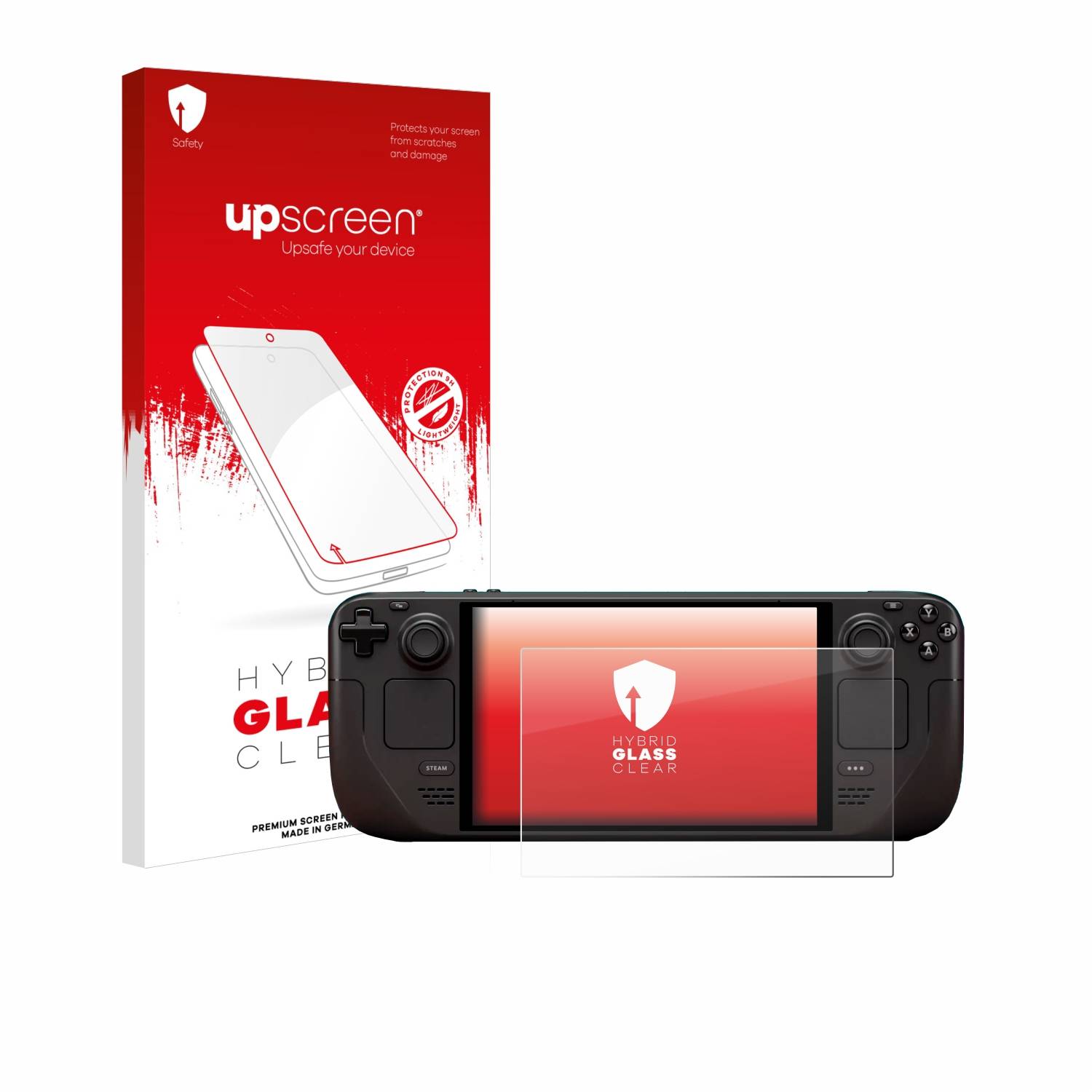 upscreen Flexible Schutz Glas Folie für Valve Steam Deck OLED Schutzglas 9H Hybridglas Klar