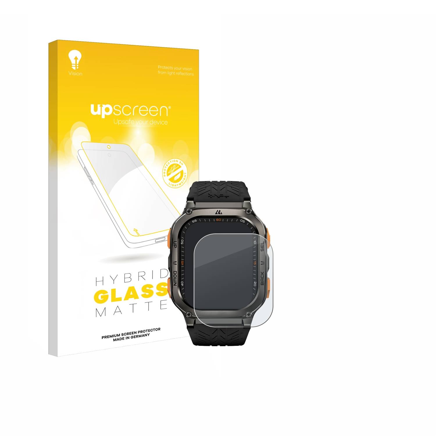 upscreen Hybrid Glas Matt Schutz-Folie für Kospet Tank M3 Ultra