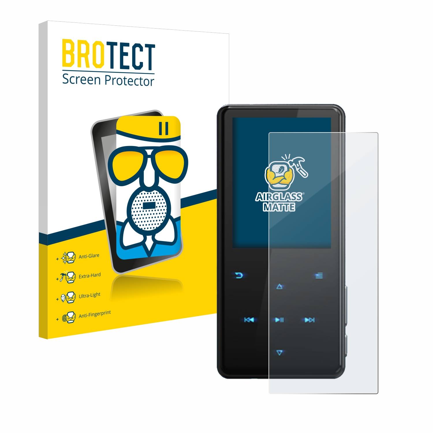 BROTECT AirGlass Matt Glas Schutz Folie für MUZXQII D16 (64GB)