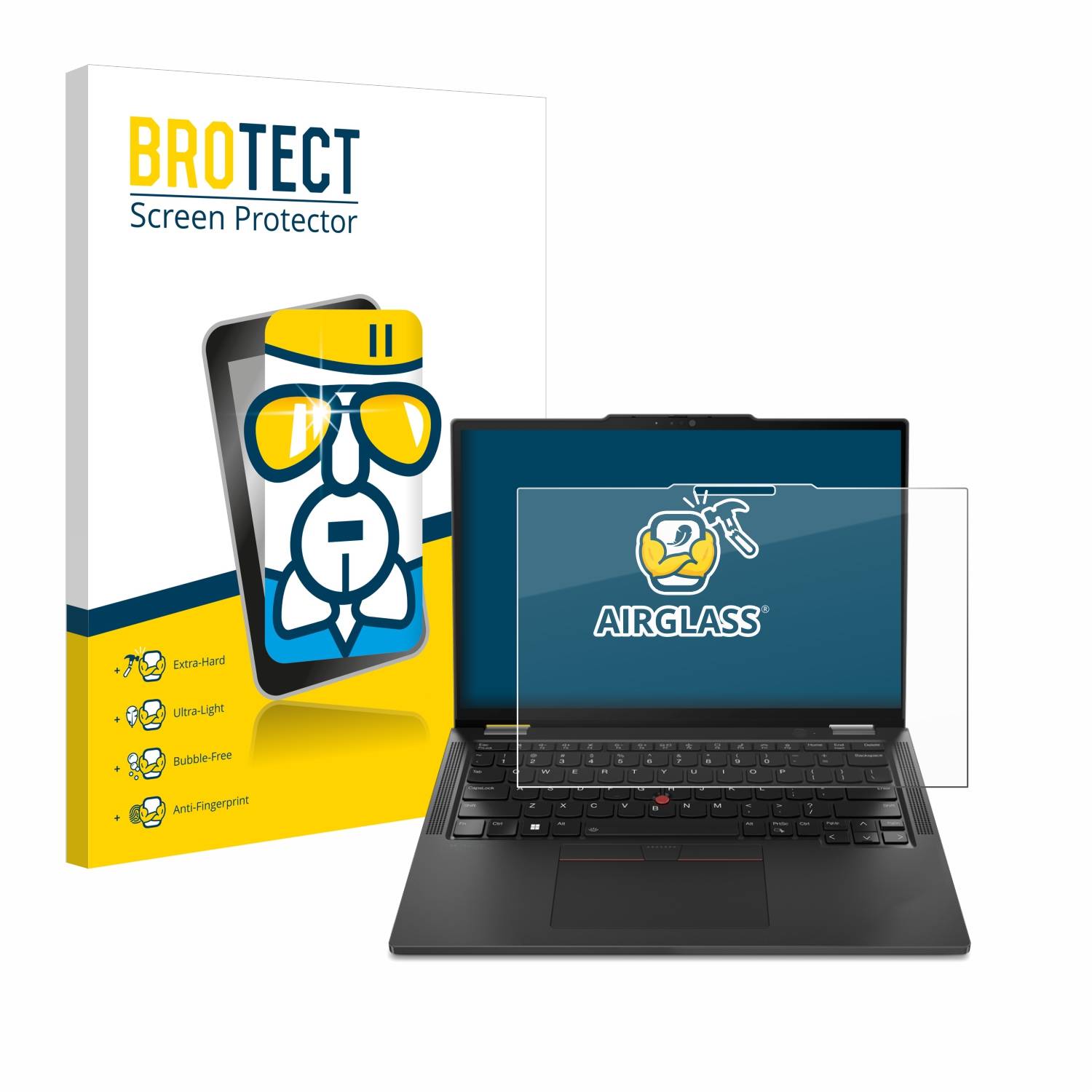 BROTECT AirGlass Glas Panzer-Folie für Lenovo ThinkPad X13 2-in-1 Gen 5 - Schutzglas