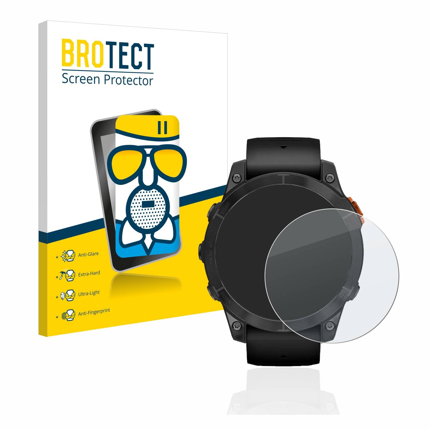 BROTECT AirGlass Matt Glas Panzer Folie für Garmin Fenix 7 Pro Solar (47 mm)