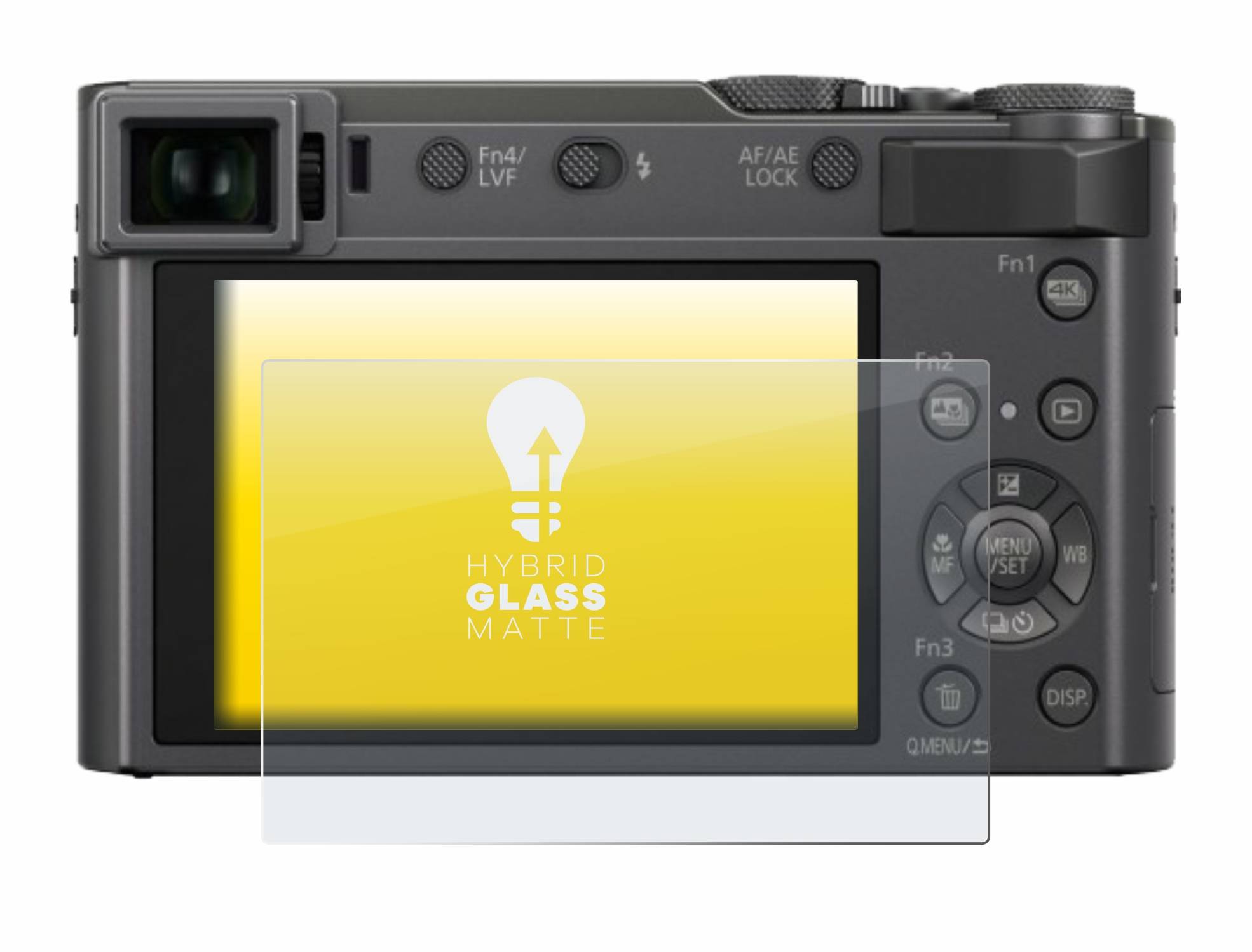 upscreen Hybrid Glas Matt Schutz-Folie für Panasonic Lumix DC-TZ200