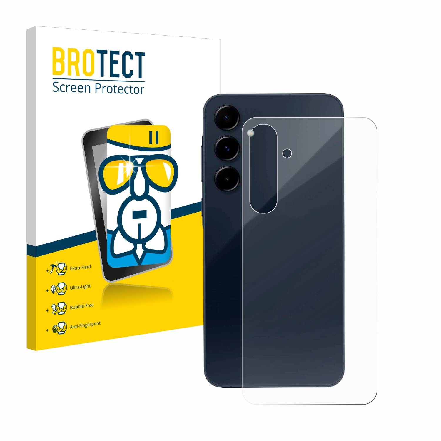 BROTECT AirGlass Glas Panzer-Folie für Samsung Galaxy A55 5G (Rückseite) - Schutzglas