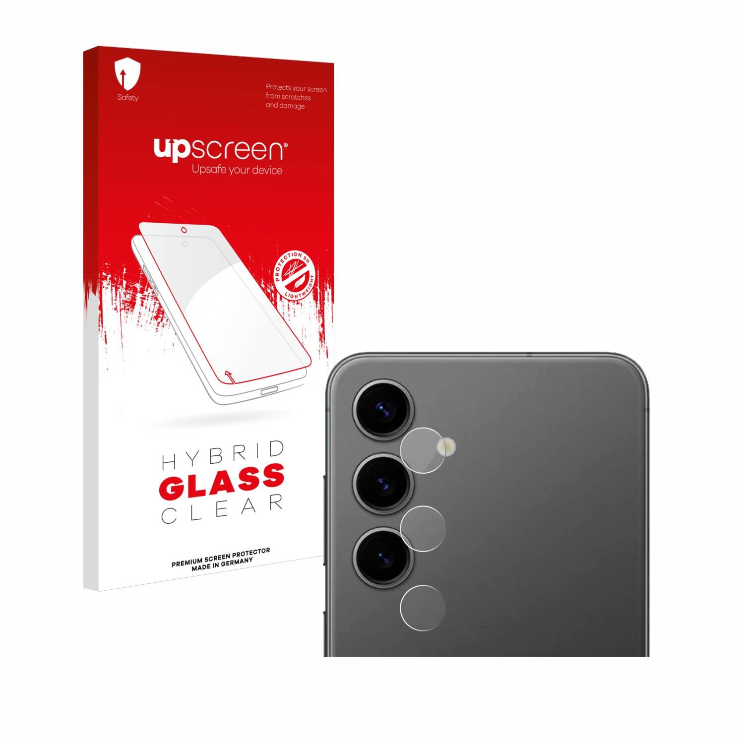 upscreen Hybrid Glas Schutz-Folie für Samsung Galaxy S24 Plus (NUR Kameraschutz)