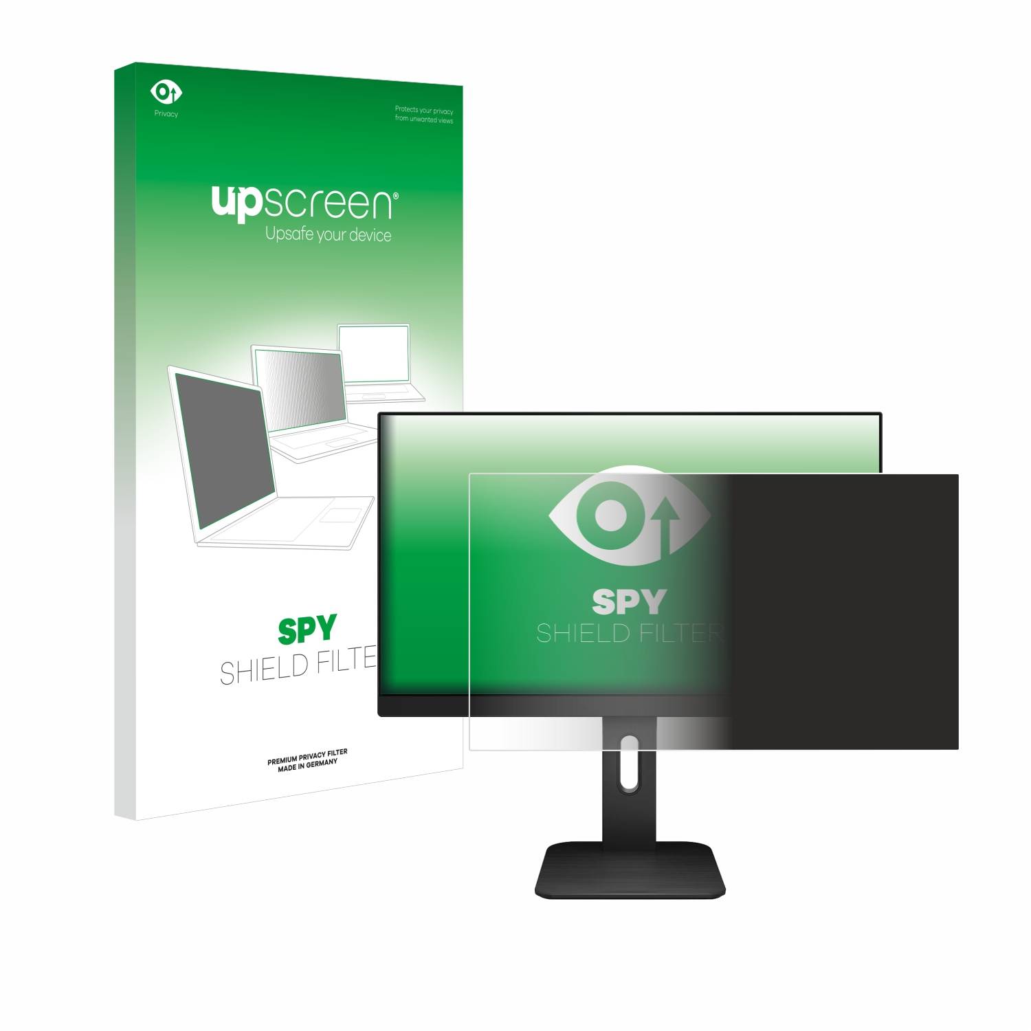 upscreen Blickschutzfilter für AOC 24P1 Blaulichtfilter Sichtschutz Privacy Anti Spy abnehmbar