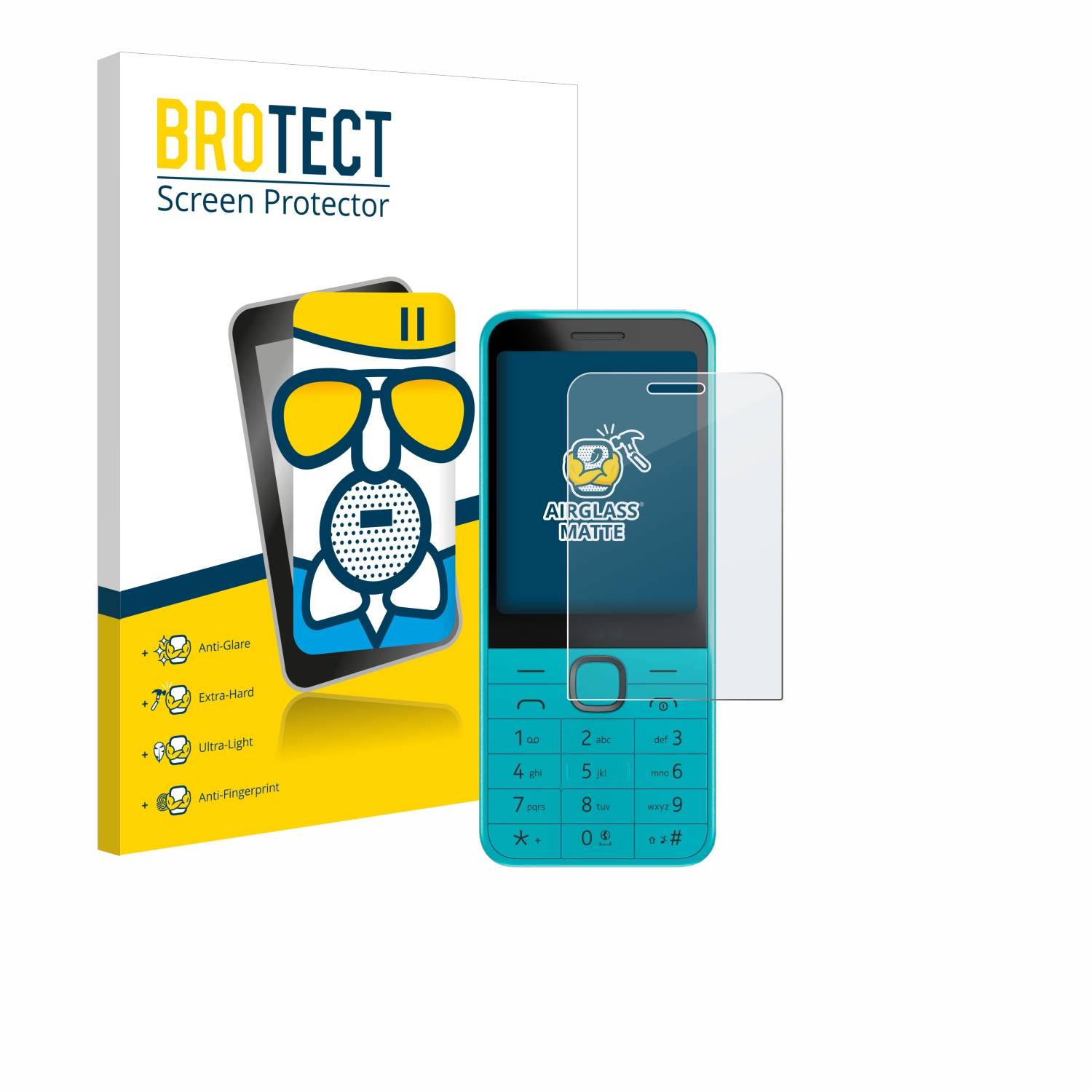 BROTECT AirGlass Matt Glas Schutz Folie für Nokia 235 4G (2024)