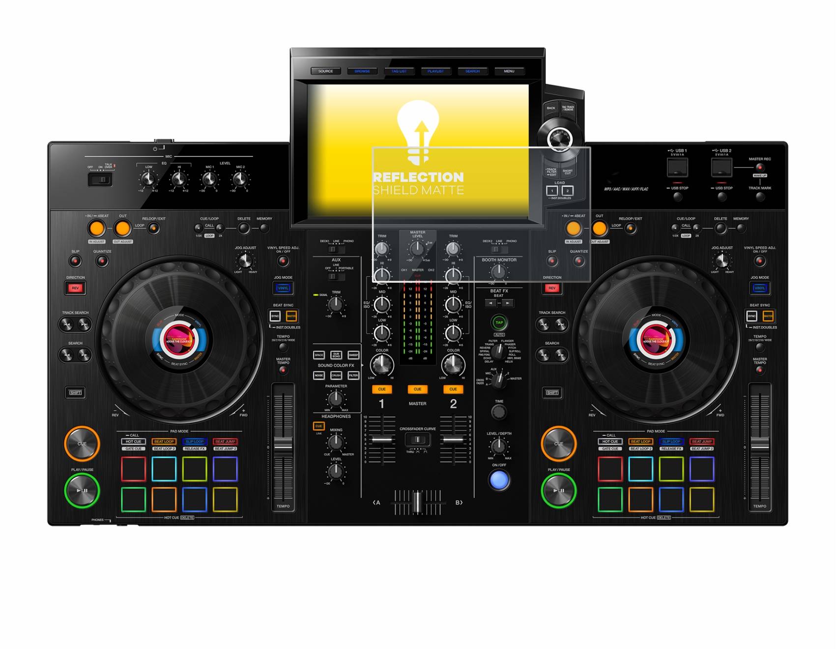 upscreen Reflection Shield Matt Schutzfolie für Pioneer XDJ-RX3