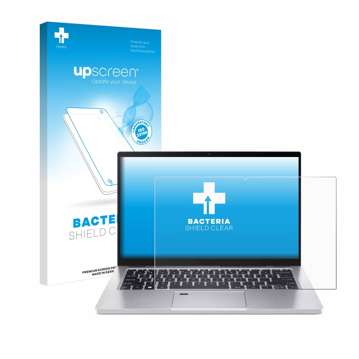 upscreen Bacteria Shield Schutzfolie für Acer Spin 3 SP314-55N - Antibakteriell