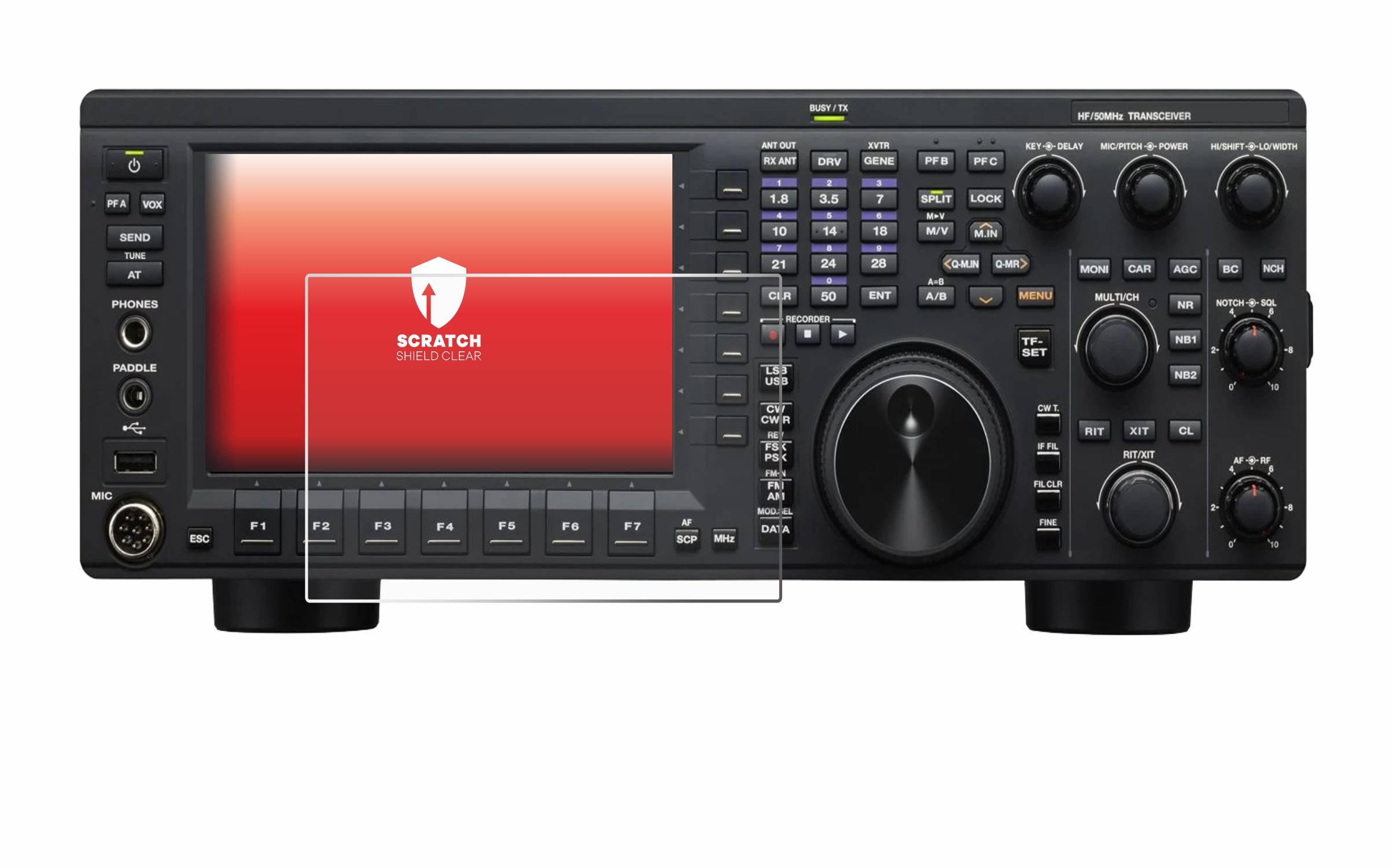 upscreen Schutzfolie für Kenwood TS-890S Kratzschutz Anti-Fingerprint Klar