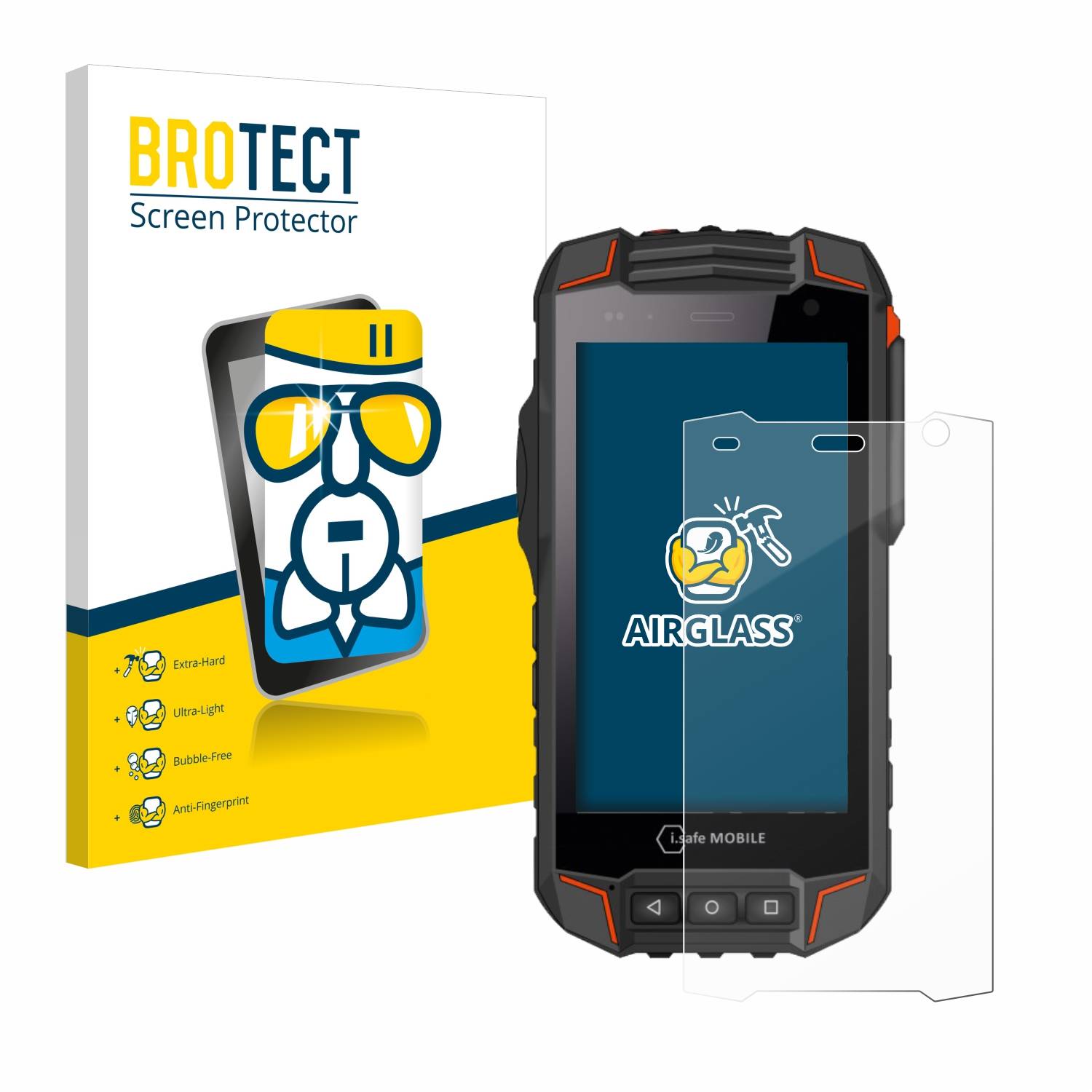 BROTECT AirGlass Glas Schutz-Folie für i.safe MOBILE IS530.1 - Schutzglas