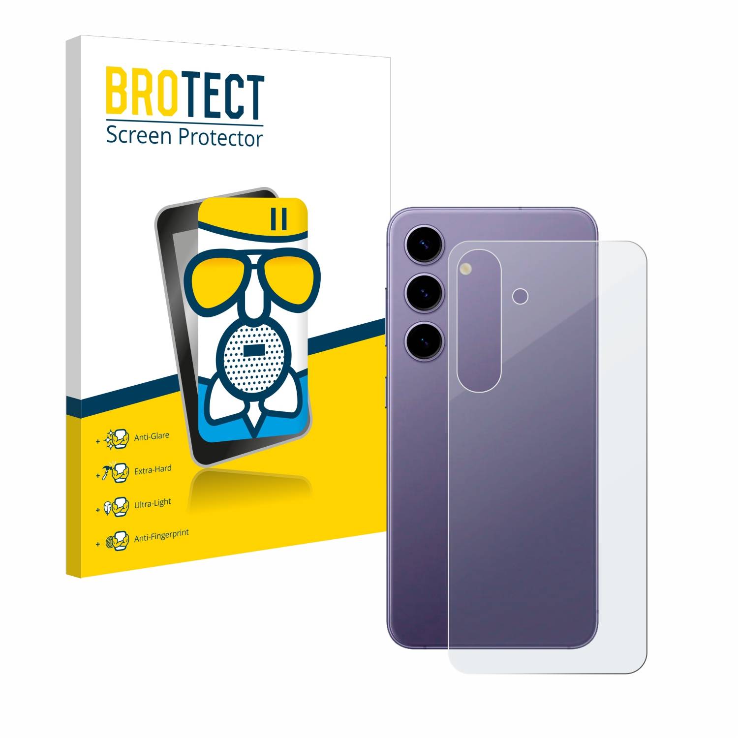 BROTECT AirGlass Matt Glas Panzer Folie für Samsung Galaxy S24 Enterprise Edition (Rückseite)