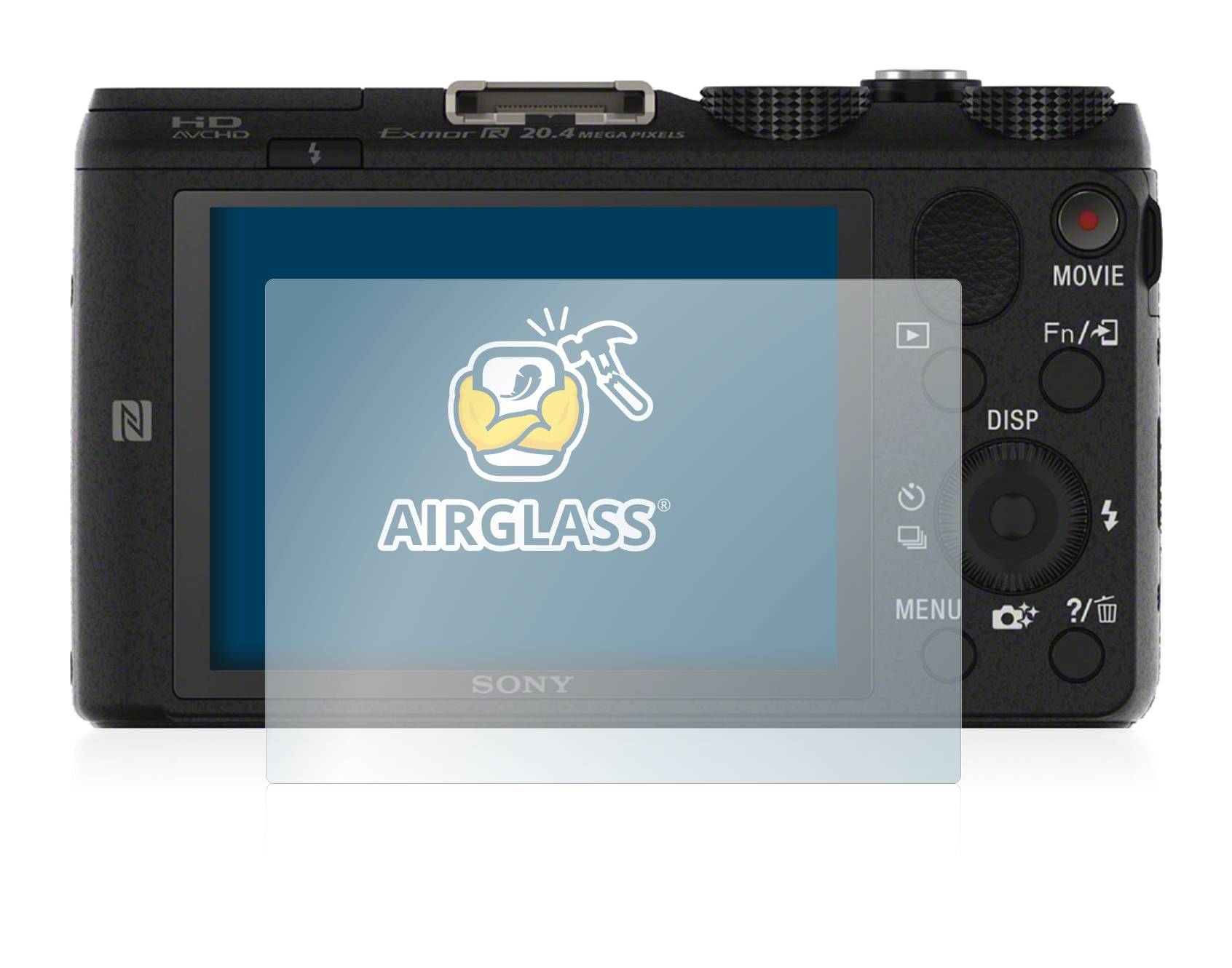BROTECT AirGlass Flexible Schutz Glas Folie für Sony Cyber-Shot DSC-HX60V Klar Transparent
