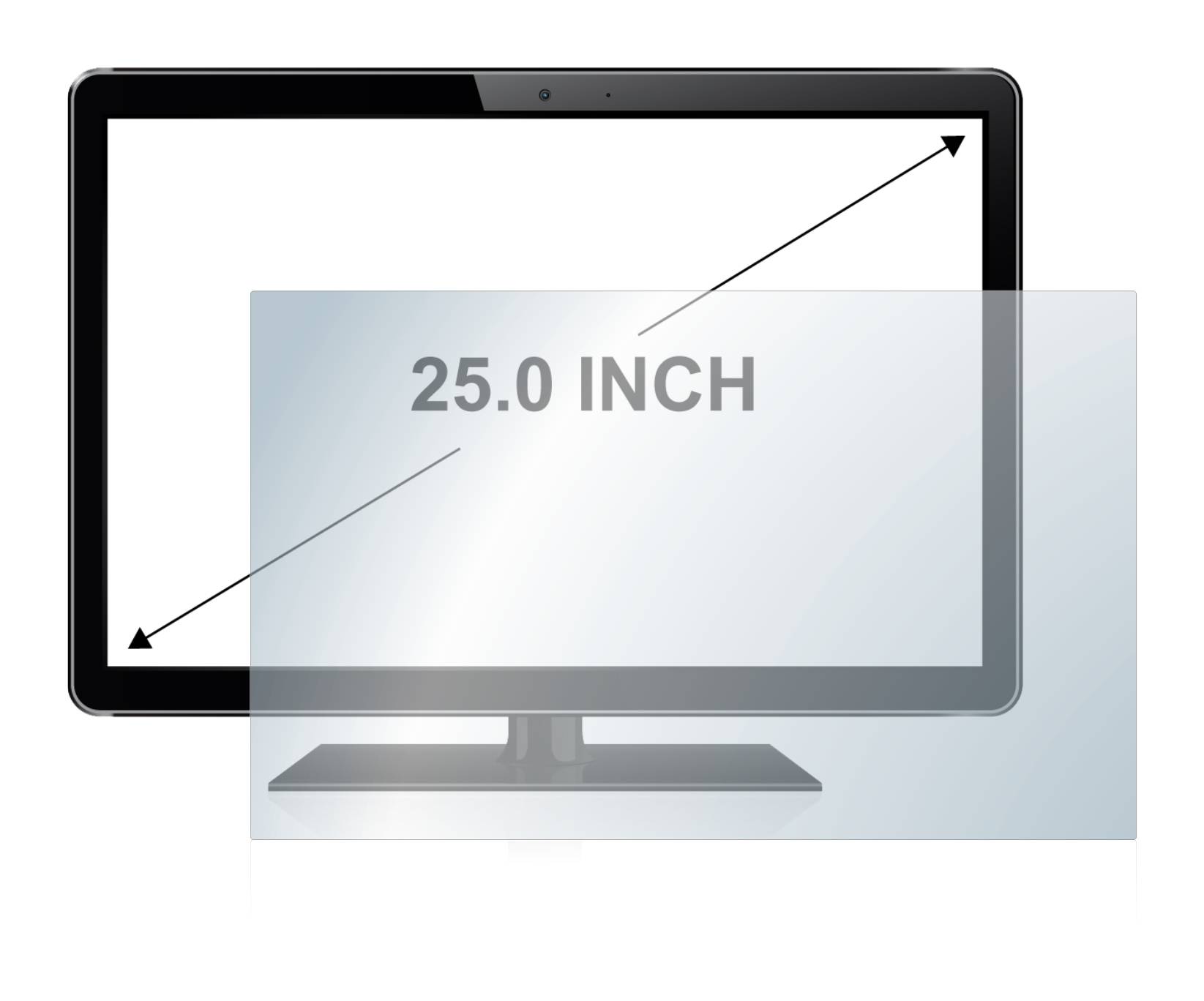 upscreen Scratch Shield Schutzfolie für Flachbildschirme mit 25 Zoll Displays [538 mm x 337 mm, 16:10]