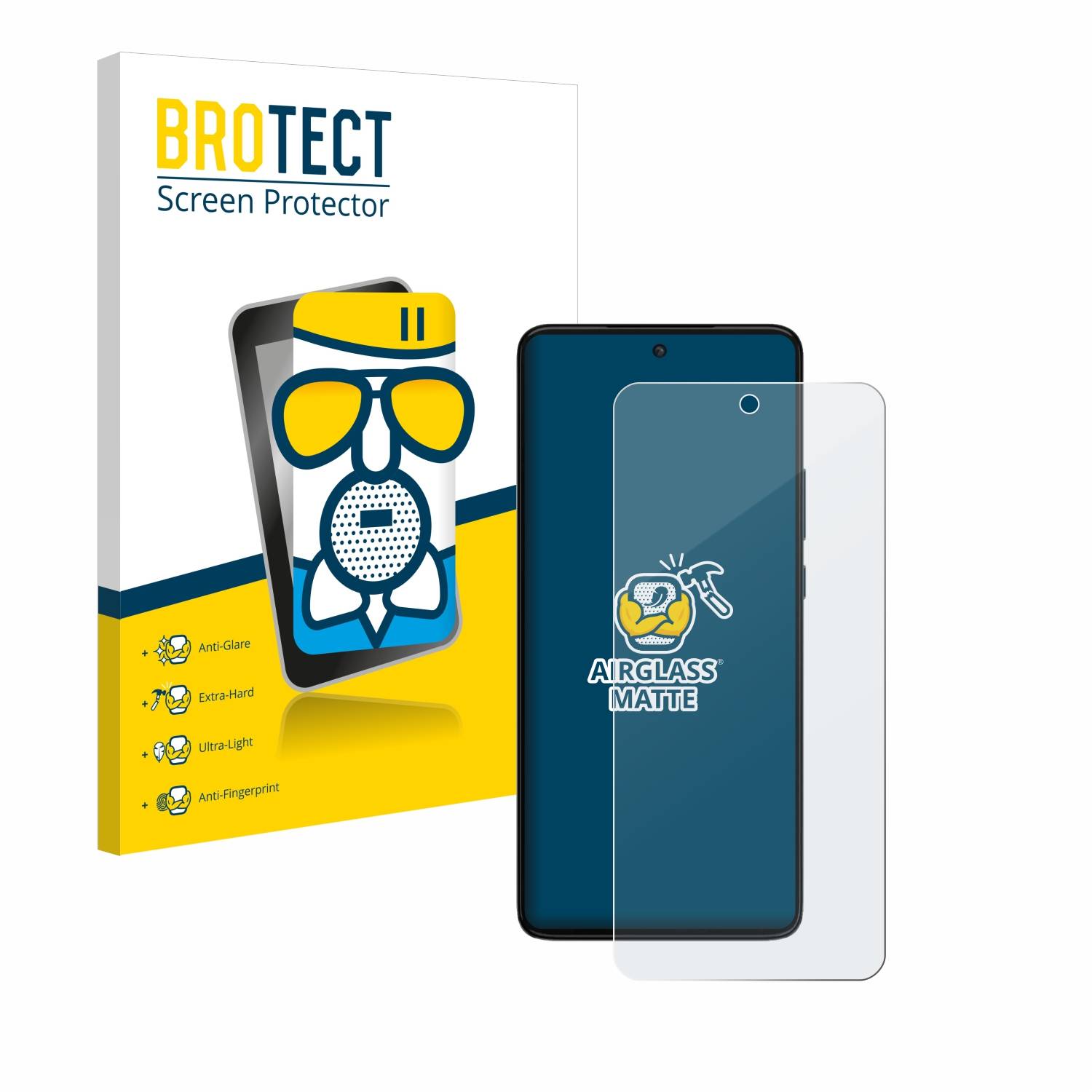 BROTECT AirGlass Matt Glas Panzer Folie für Motorola Moto G84