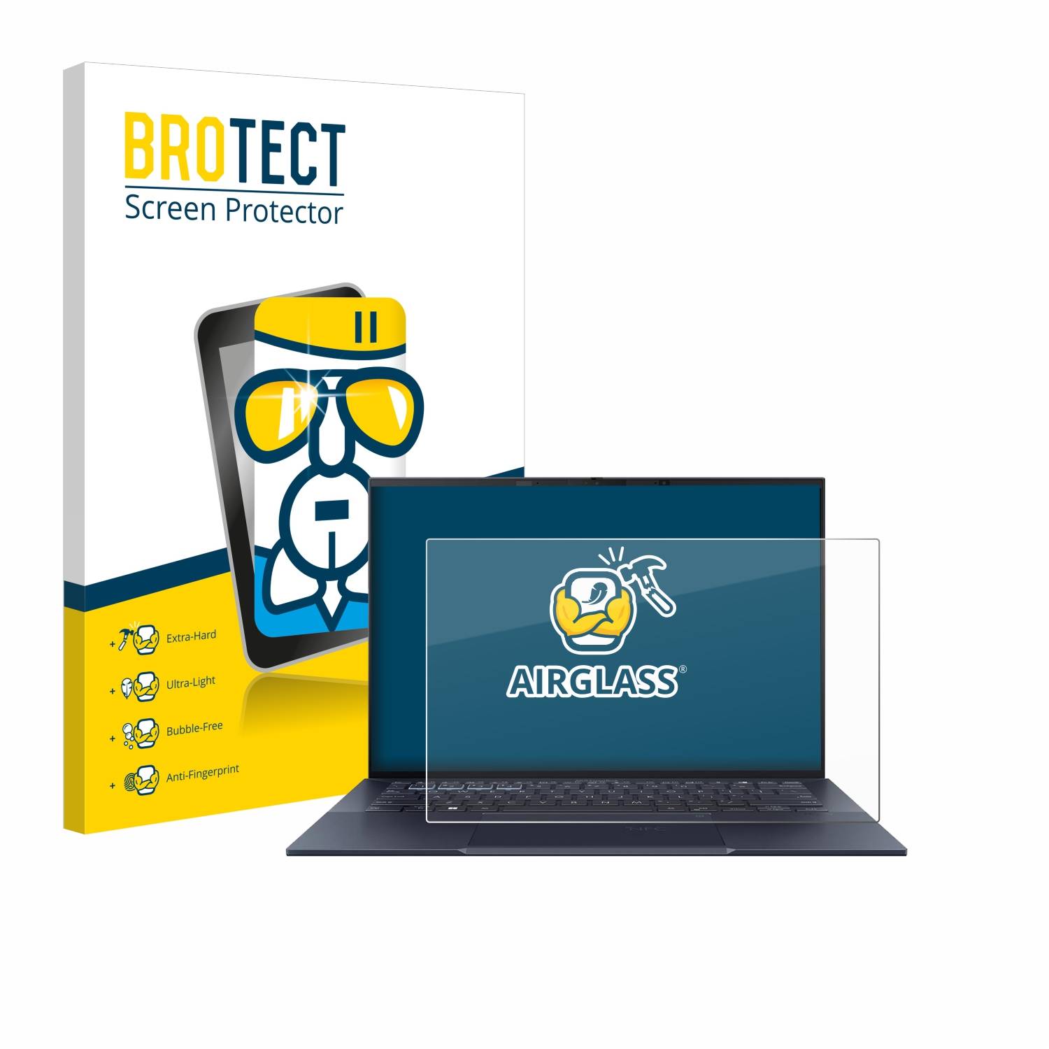 BROTECT AirGlass Glas Panzer-Folie für ASUS ExpertBook B9 B9403 - Schutzglas