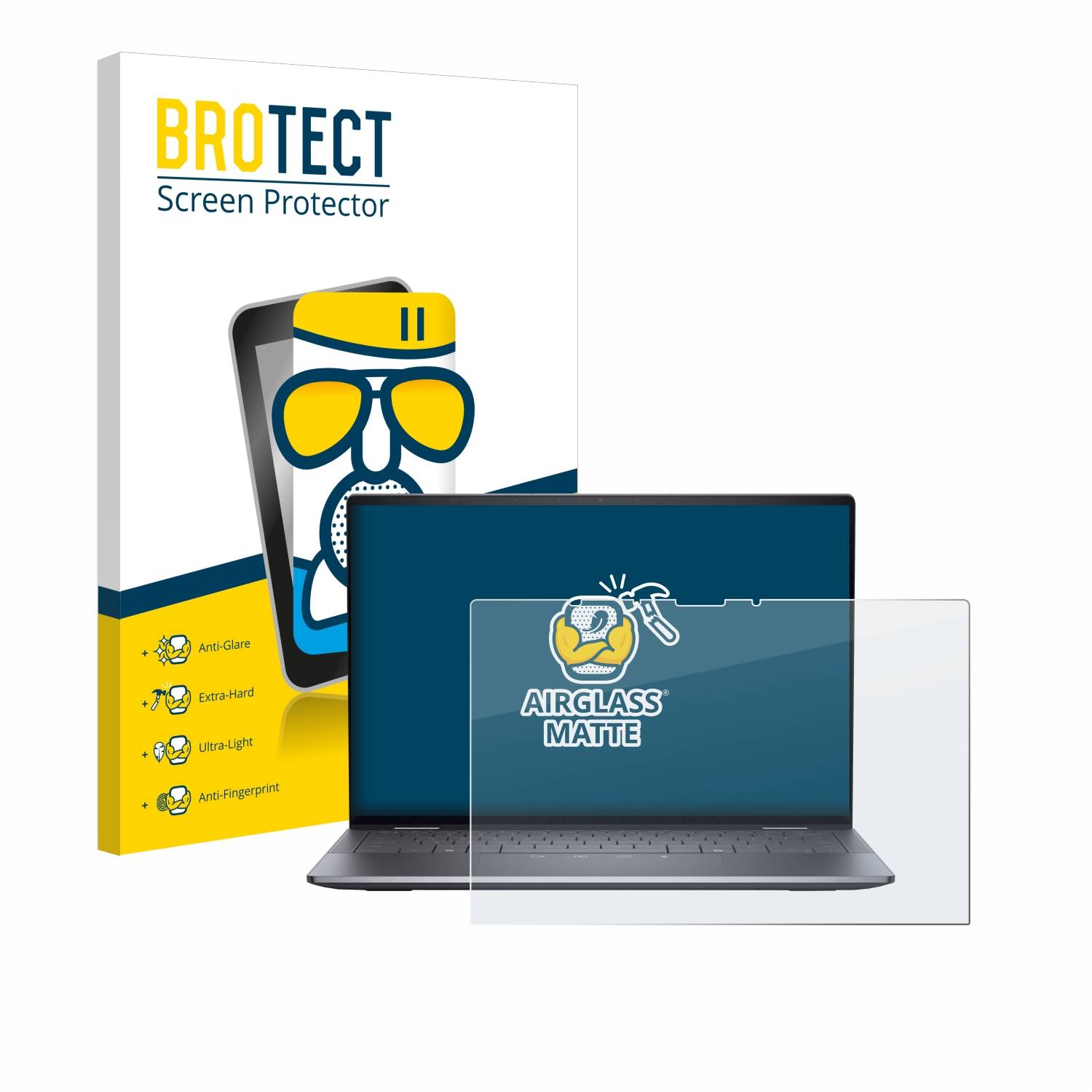 BROTECT AirGlass Flexible Schutz Glas Folie für Dell Latitude 9450 2-in-1 Matt Entspiegelt