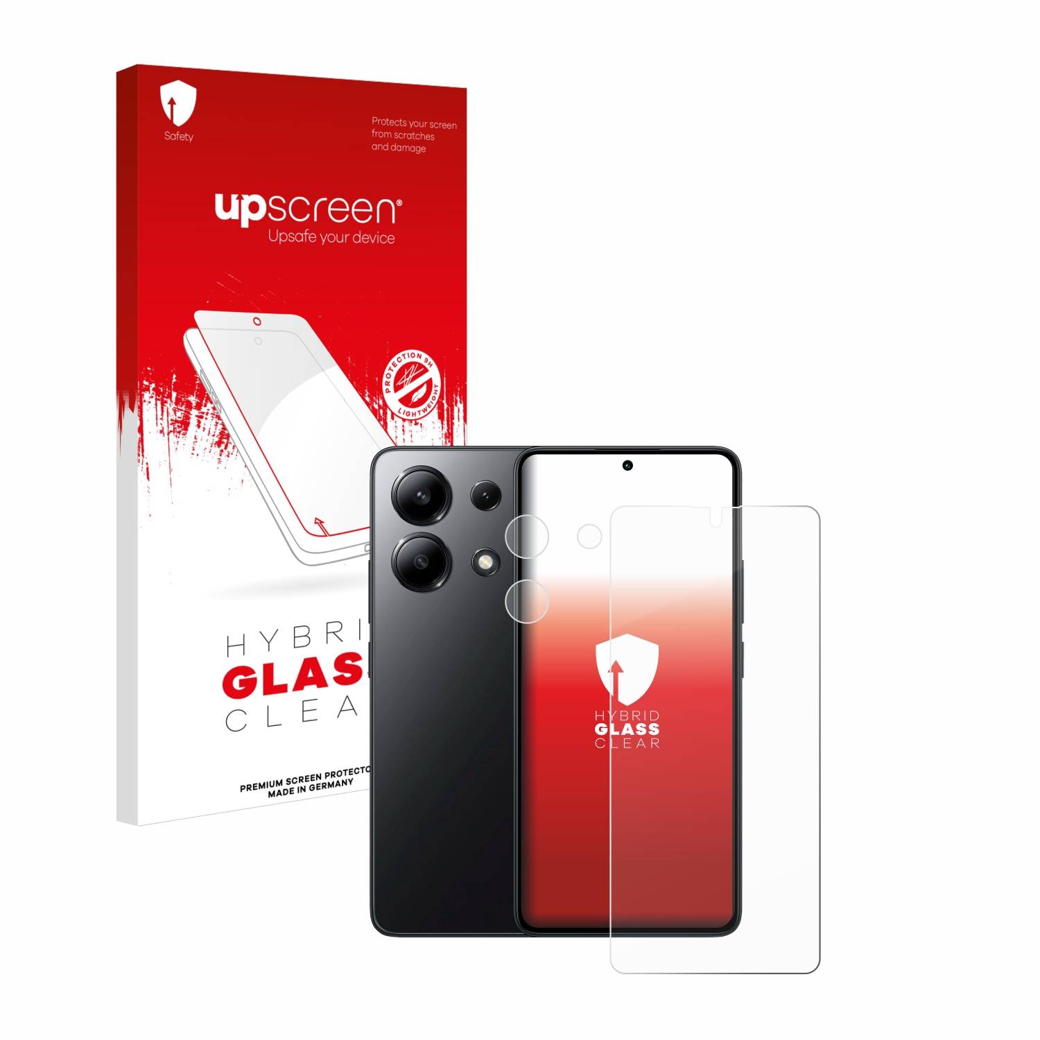 upscreen Hybrid Glas Schutz-Folie für Xiaomi Redmi Note 13 4G (Display+Kamera)