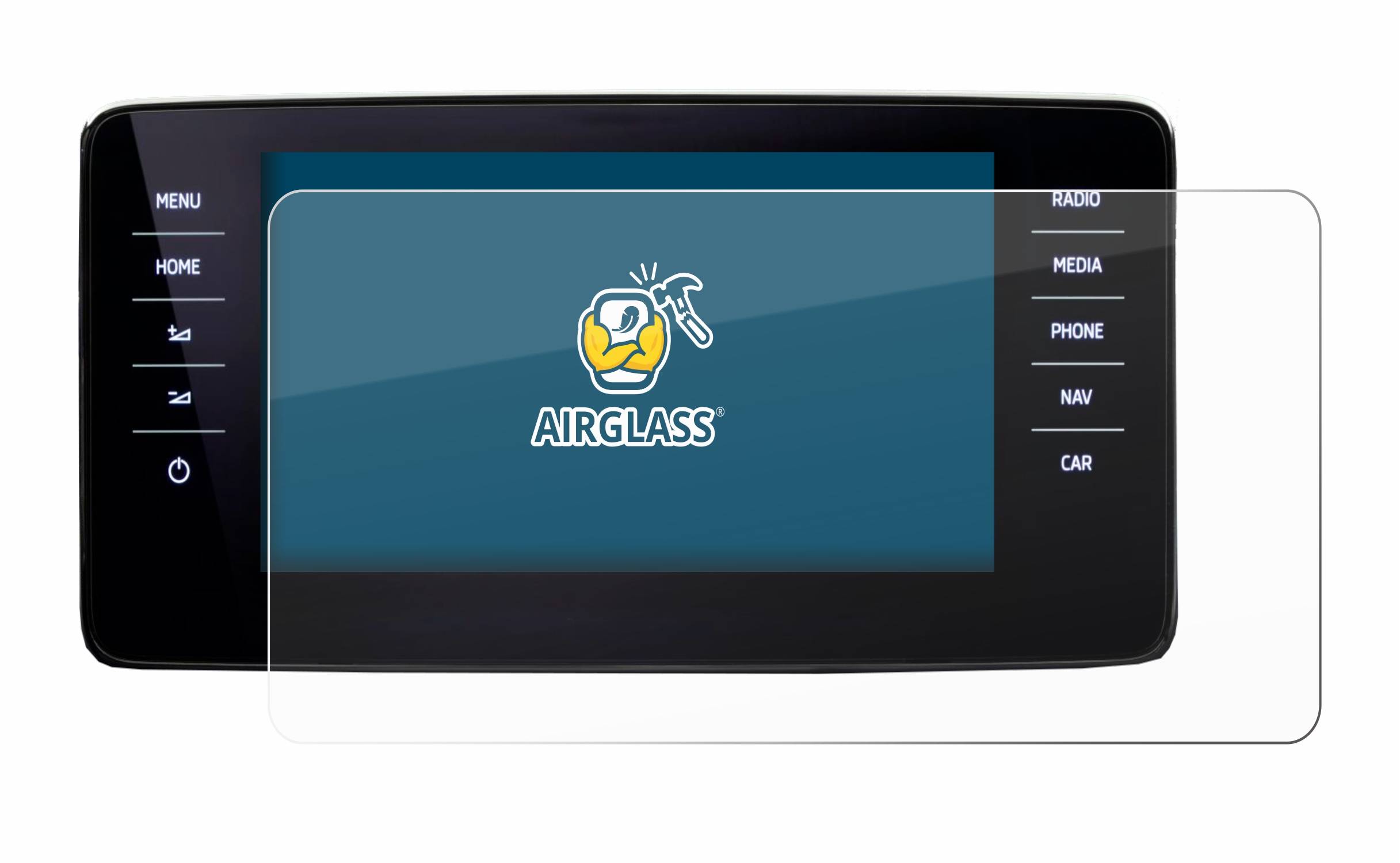 BROTECT AirGlass Glas Panzer-Folie für Skoda Kamiq 2021 - Schutzglas