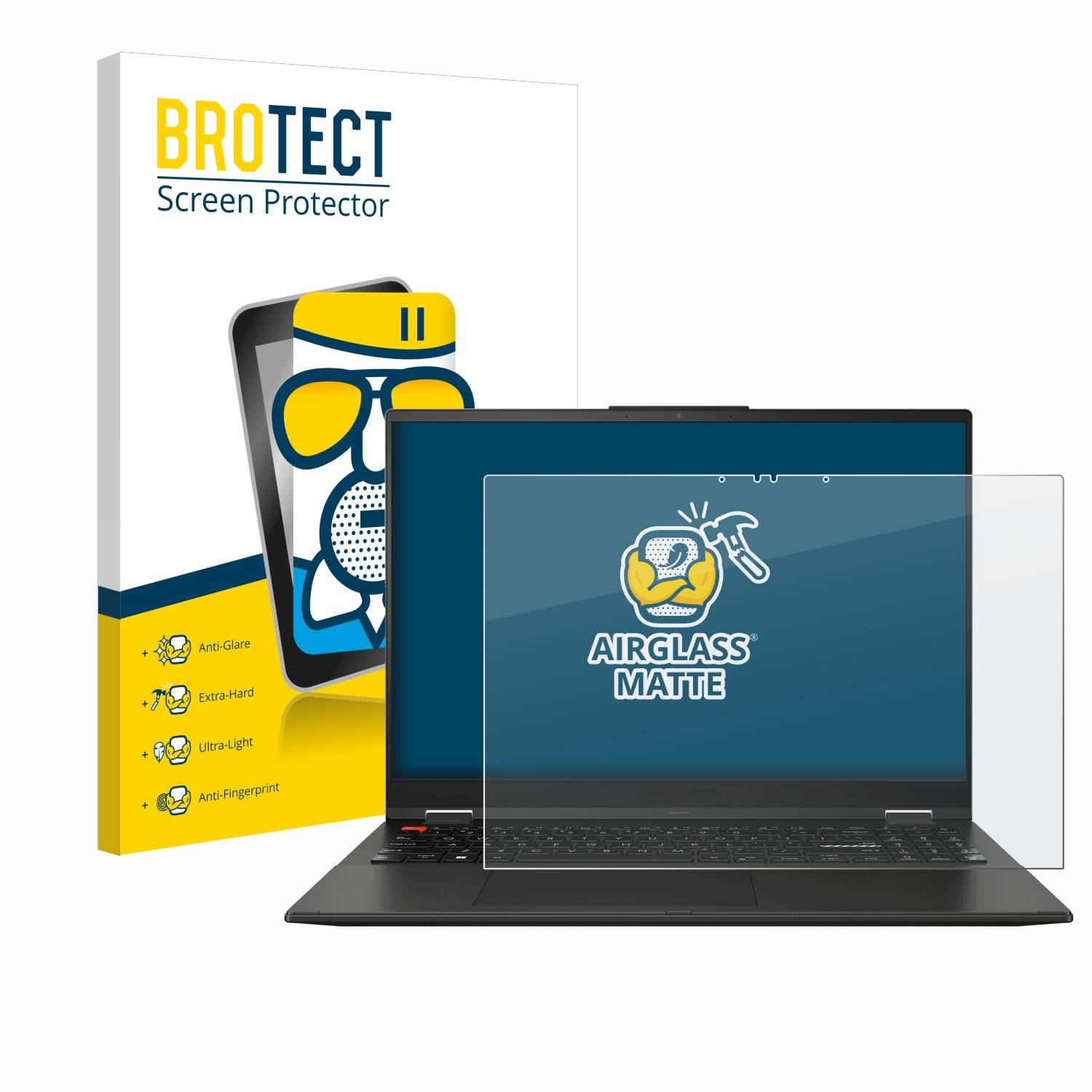BROTECT AirGlass Matt Glas Schutz Folie für ASUS Vivobook S 16 Flip TN3604