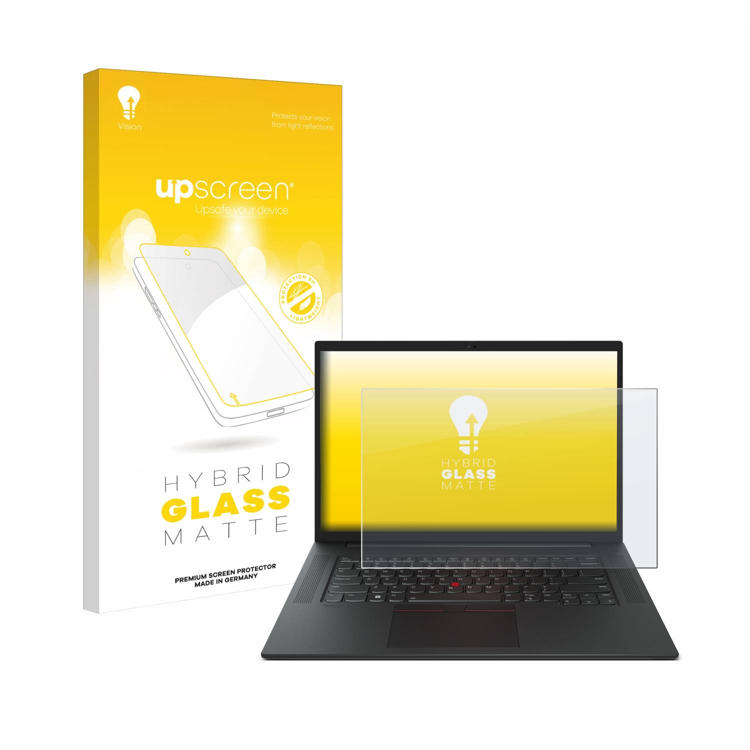 upscreen Hybrid Glas Matt Schutz-Folie für Lenovo ThinkPad P1 Gen 6 16