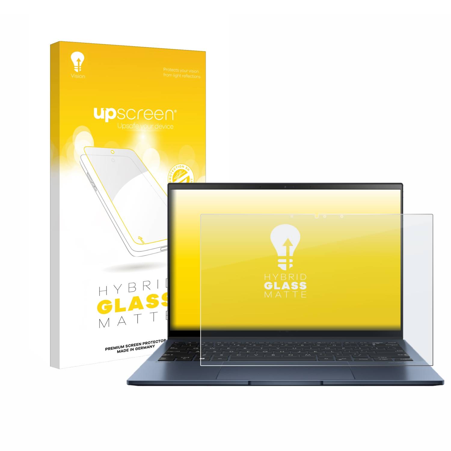 upscreen Hybrid Glas Matt Panzer-Folie für ASUS ZenBook S 13 OLED UM5302