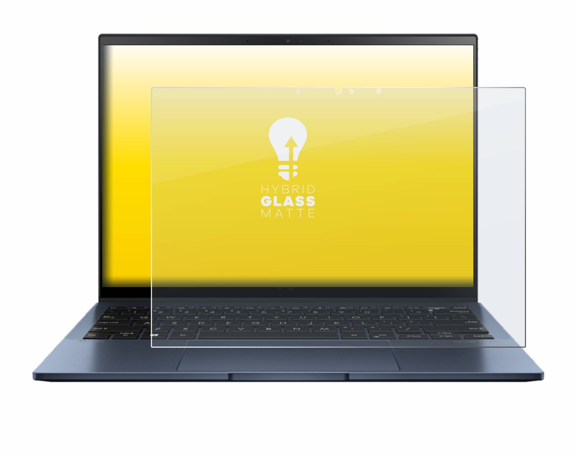 upscreen Hybrid Glas Matt Panzer-Folie für ASUS ZenBook S 13 OLED UM5302