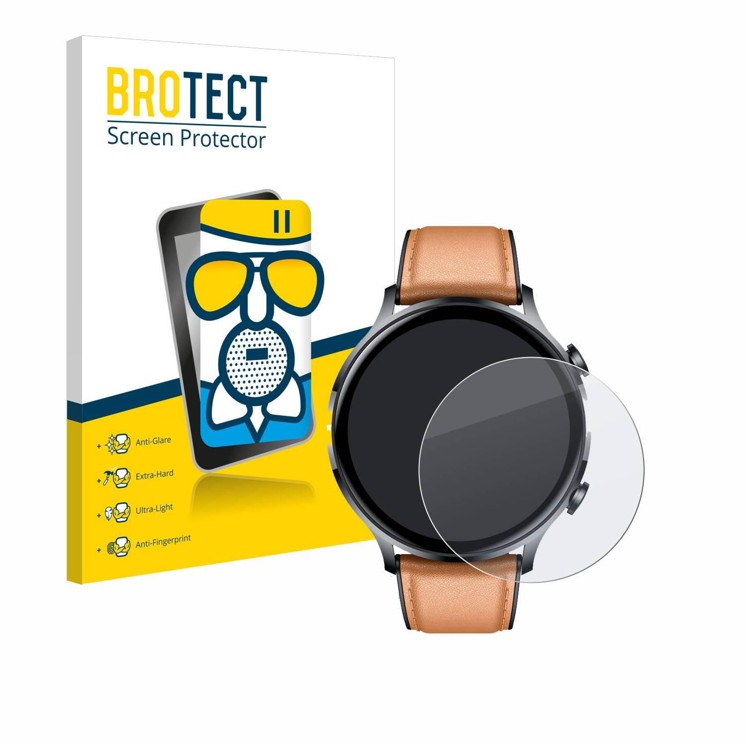 BROTECT AirGlass Matt Glas Schutz Folie für NONGAMX Smartwatch 1.39