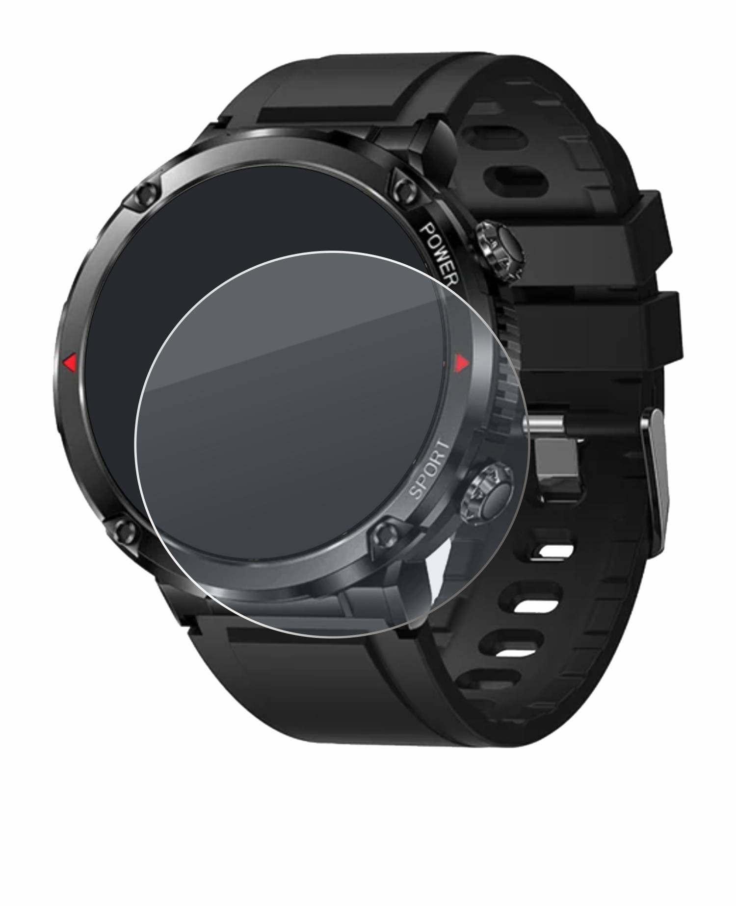 BROTECT AirGlass Matt Glas Panzer Folie für LIGE Smartwatch 1.6