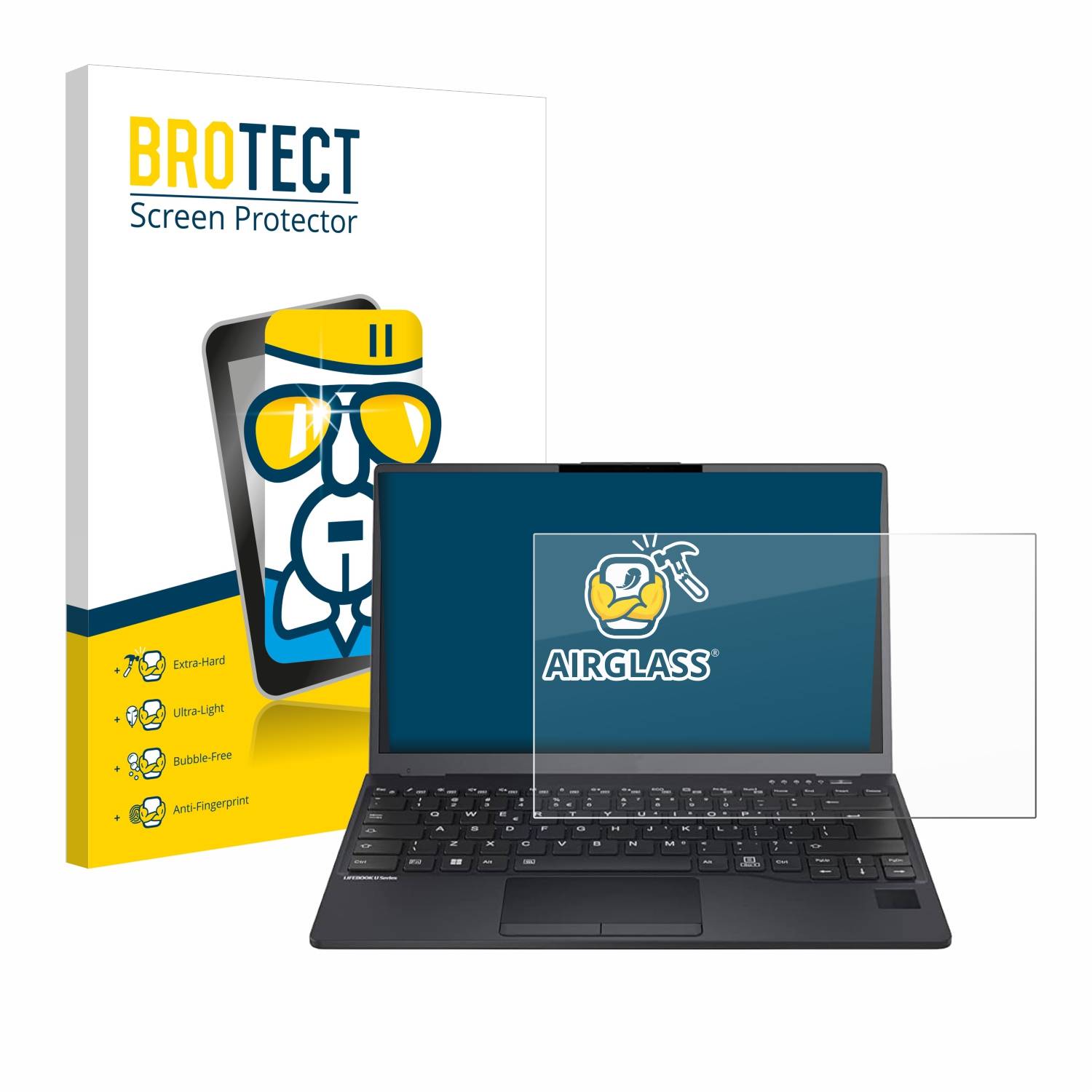 BROTECT AirGlass Glas Schutz-Folie für Fujitsu Lifebook U9312 - Schutzglas