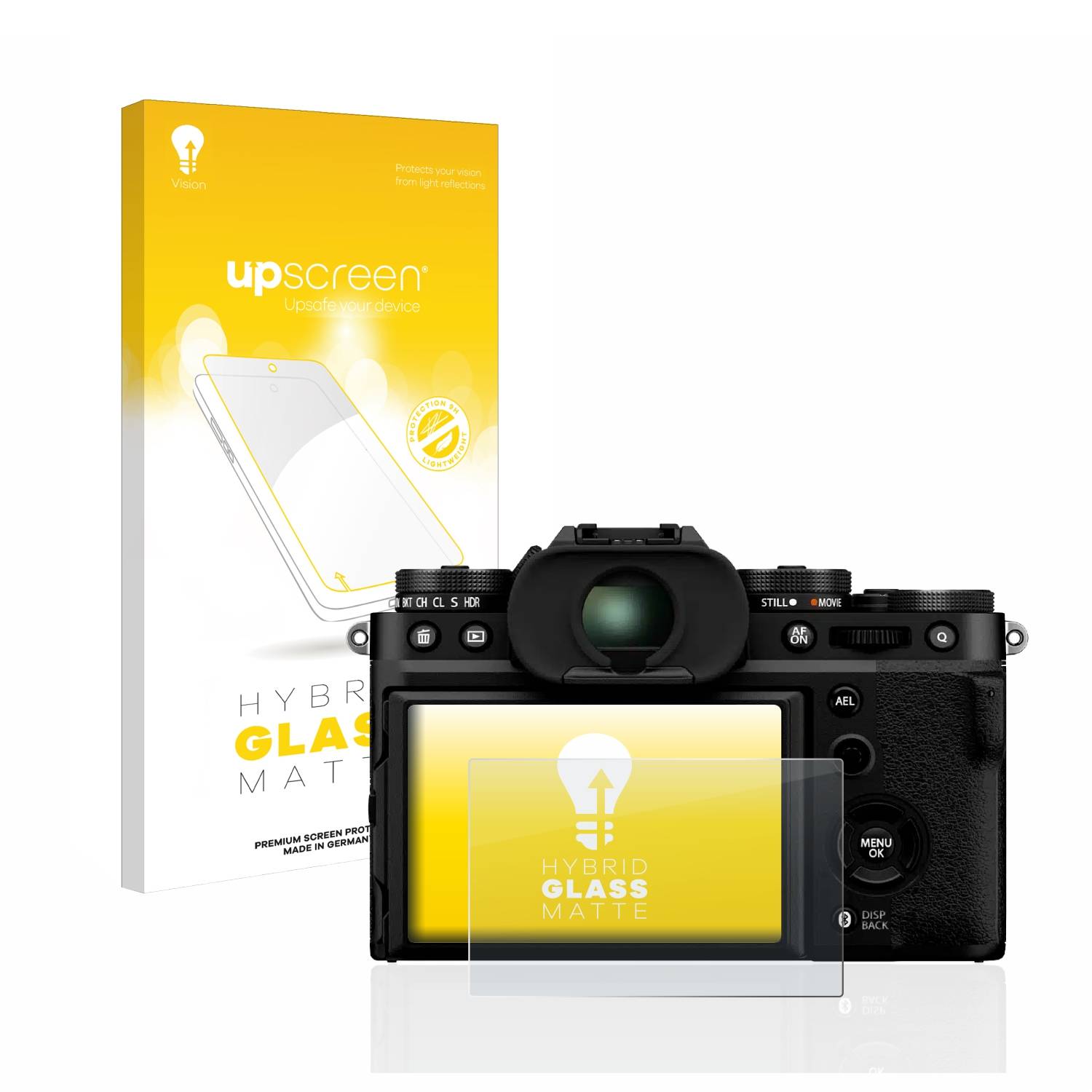upscreen Flexible Schutz Glas Folie für Fujifilm X-T5 Schutzglas 9H Hybridglas Matt Entspiegelt