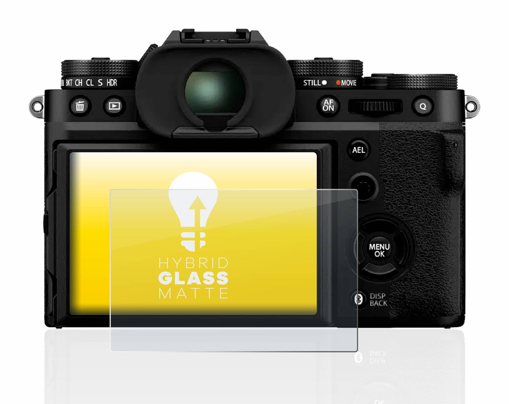 upscreen Flexible Schutz Glas Folie für Fujifilm X-T5 Schutzglas 9H Hybridglas Matt Entspiegelt