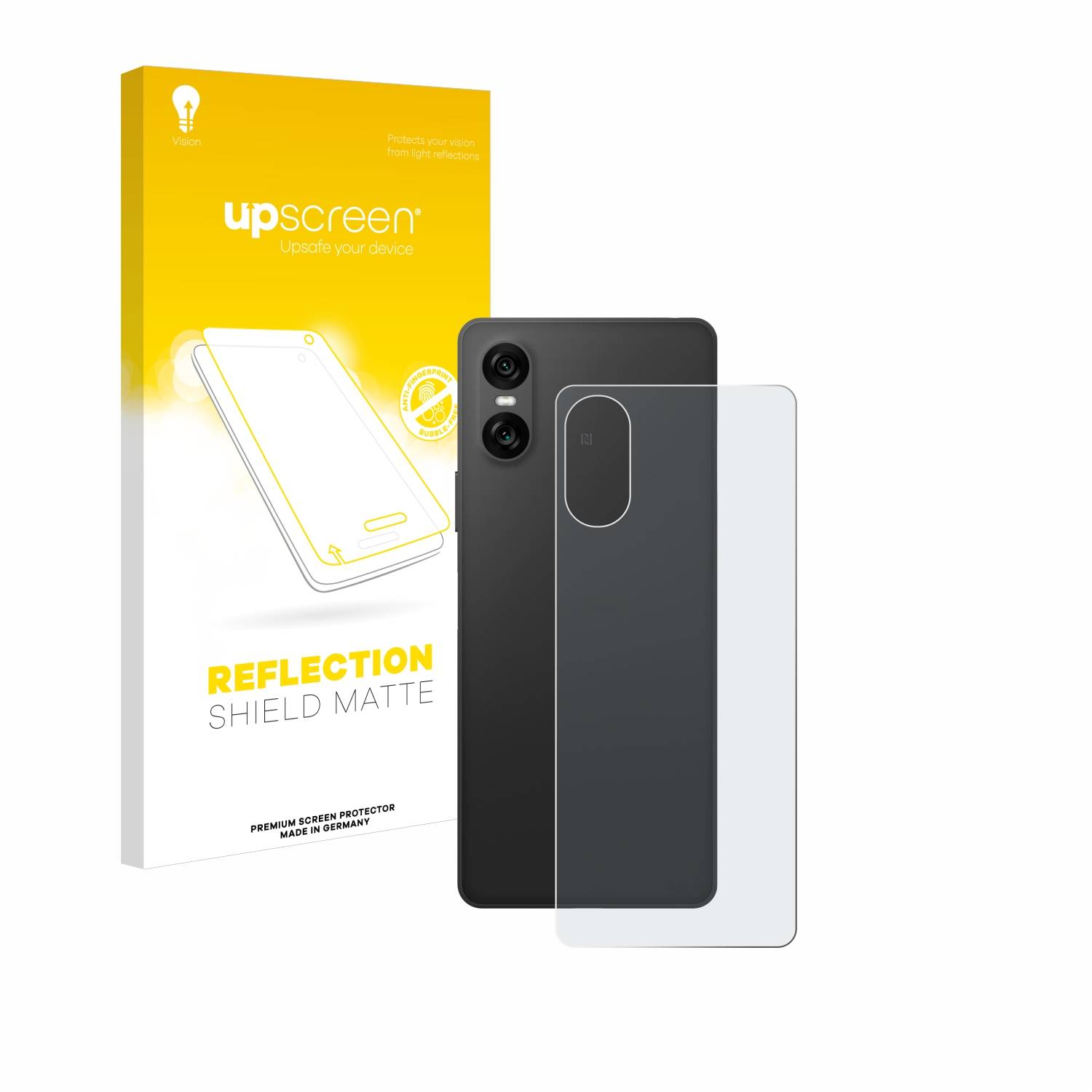 upscreen Reflection Shield Matt Schutzfolie für Sony Xperia 10 VI (Rückseite)