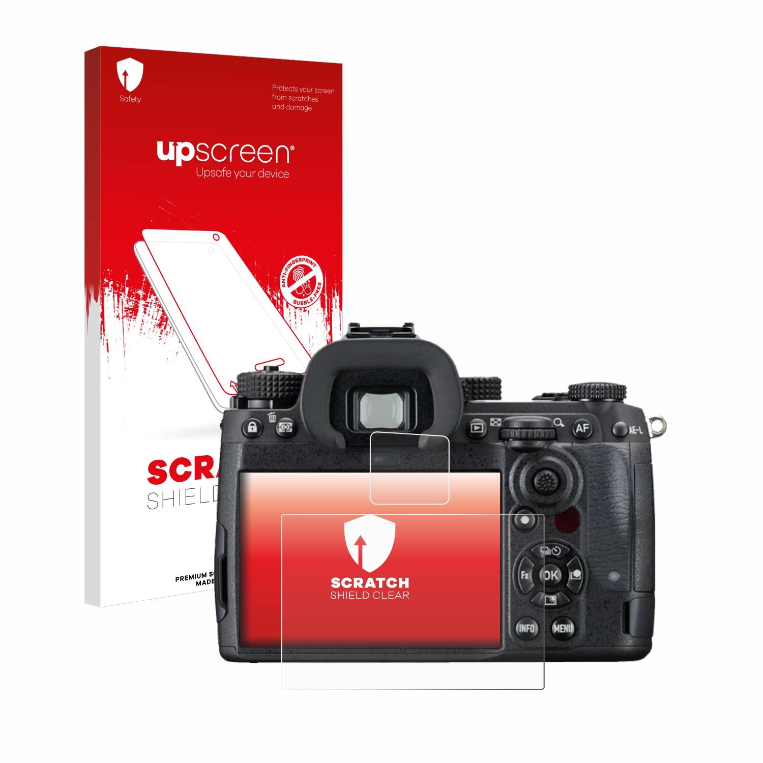 upscreen Schutzfolie für Pentax K-3 Mark III Monochrom Kratzschutz Anti-Fingerprint Klar