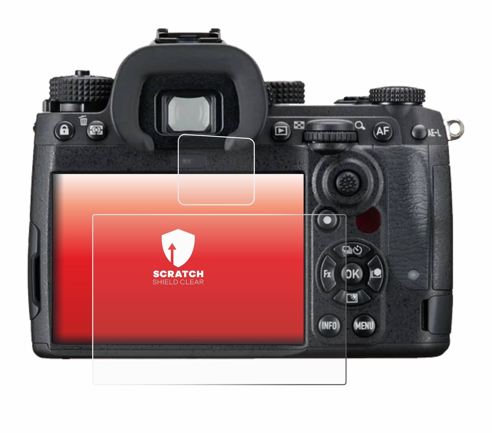 upscreen Schutzfolie für Pentax K-3 Mark III Monochrom Kratzschutz Anti-Fingerprint Klar