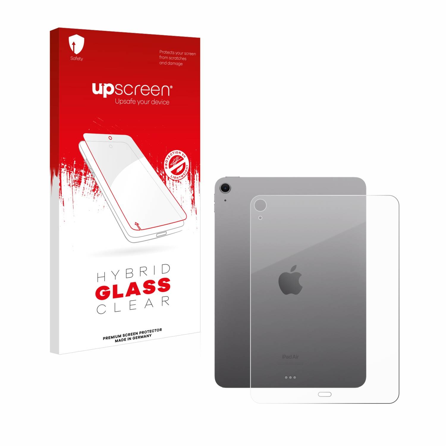 upscreen Hybrid Glas Schutz-Folie für Apple iPad Air 11 WiFi Cellular 2024 (Rückseite)