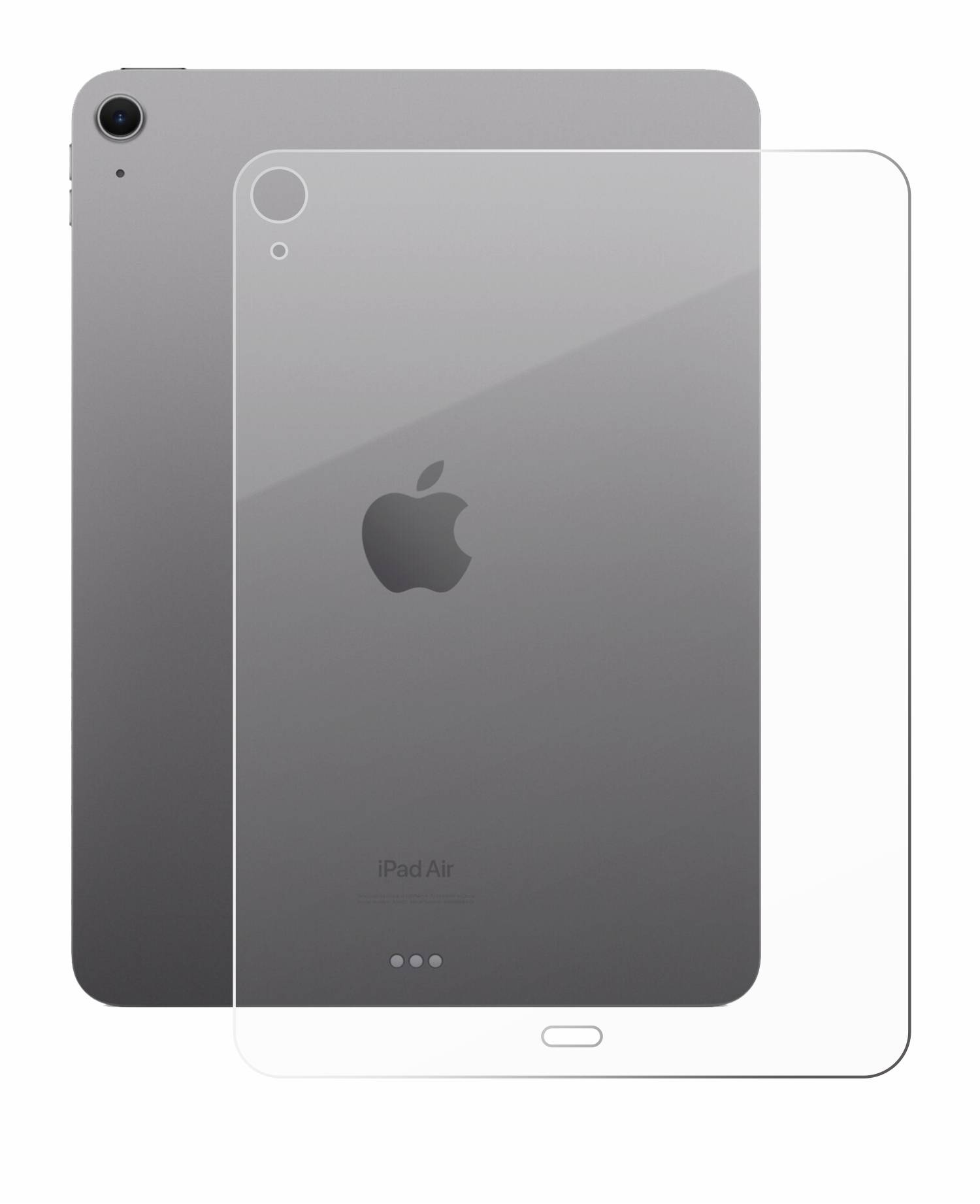 upscreen Hybrid Glas Schutz-Folie für Apple iPad Air 11 WiFi Cellular 2024 (Rückseite)