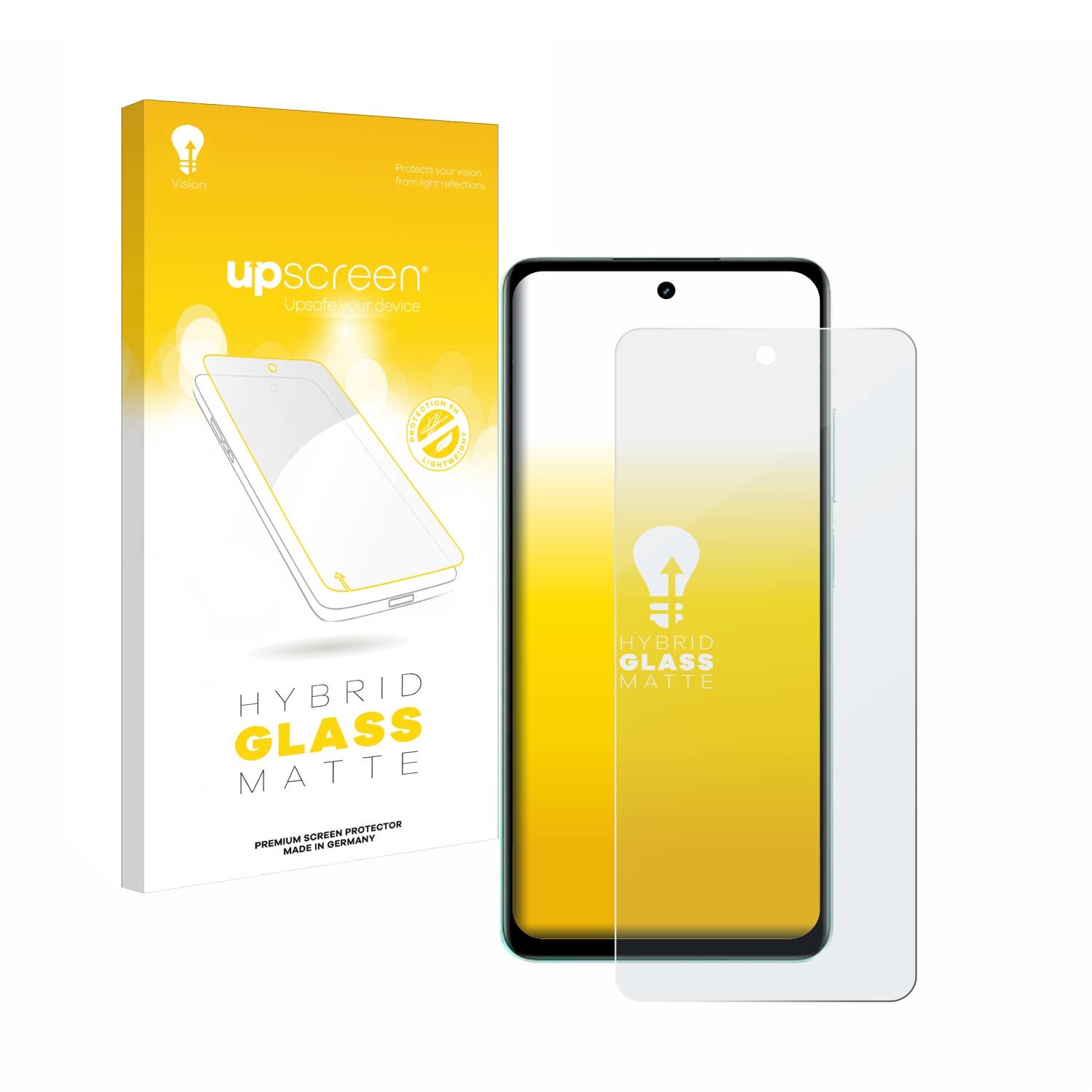 upscreen Hybrid Glas Matt Schutz-Folie für realme C67 4G