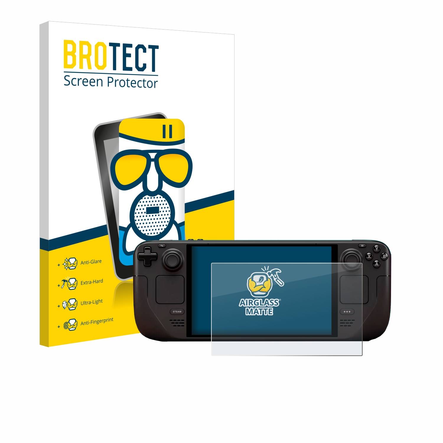 BROTECT AirGlass Flexible Schutz Glas Folie für Valve Steam Deck OLED Matt Entspiegelt