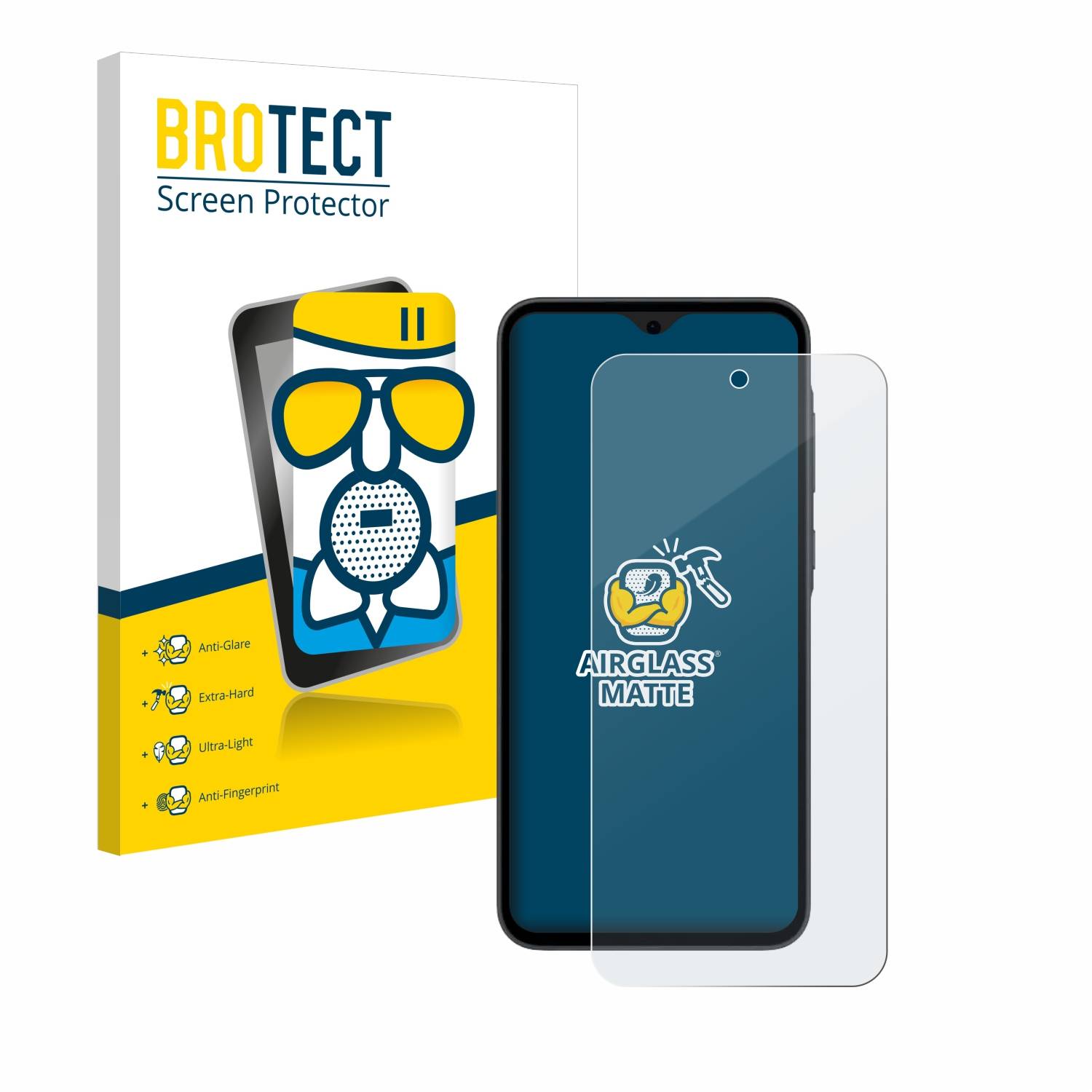 BROTECT AirGlass Matt Glas Panzer Folie für Samsung Galaxy A35 5G
