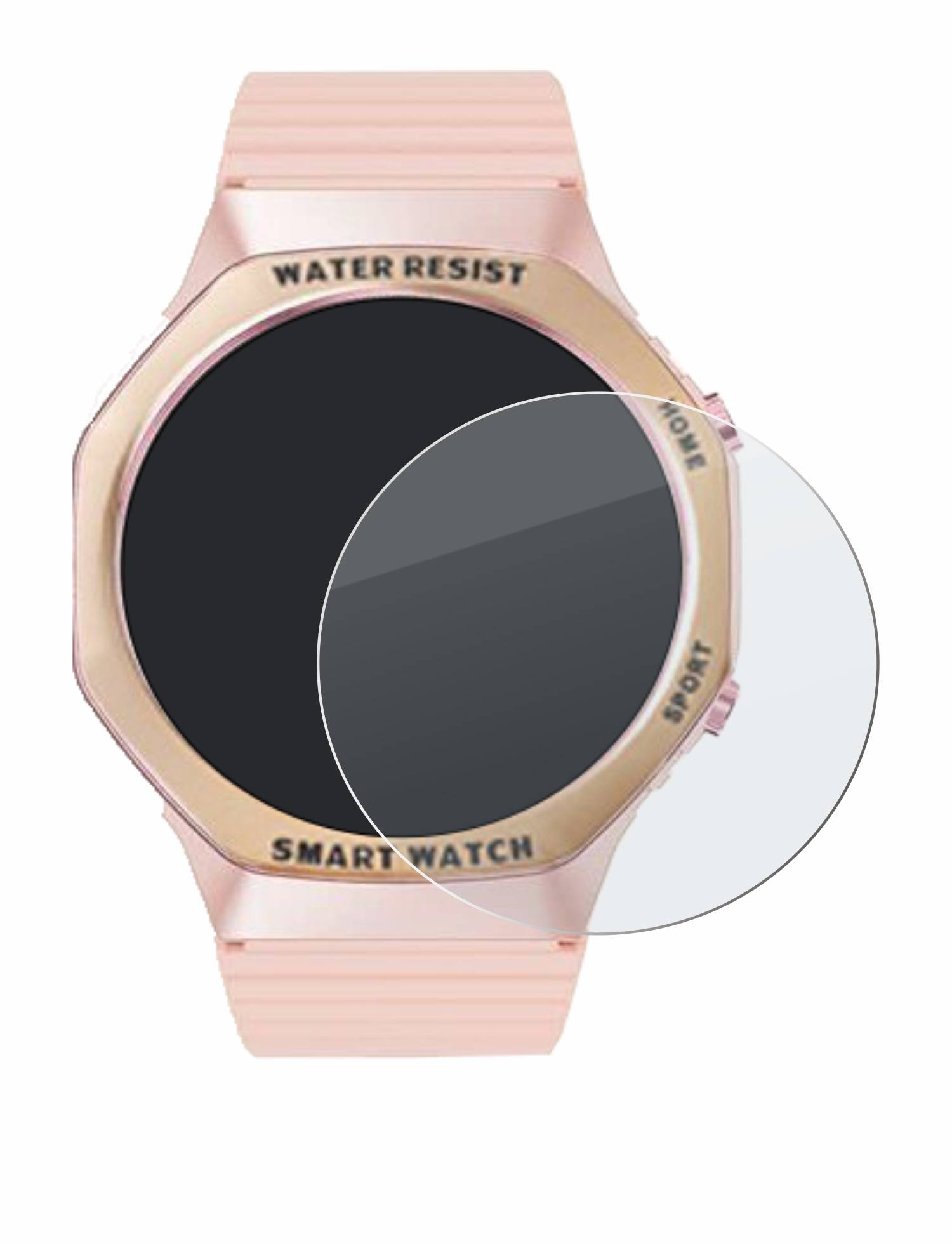 upscreen Hybrid Glas Matt Schutz-Folie für Mutoy Smartwatch 1.32 (rund)