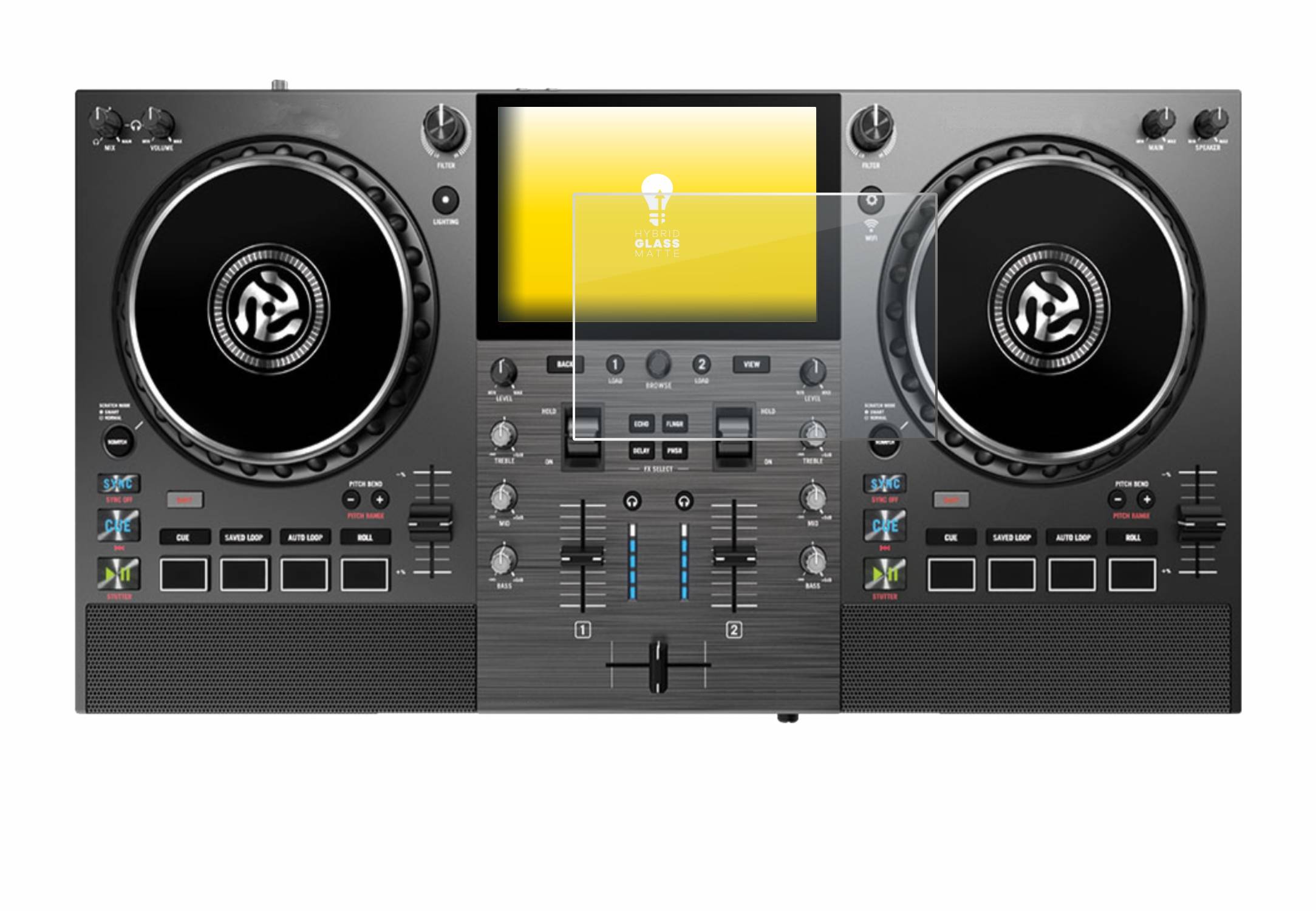 upscreen Hybrid Glas Matt Schutz-Folie für Numark Mixstream Pro Go