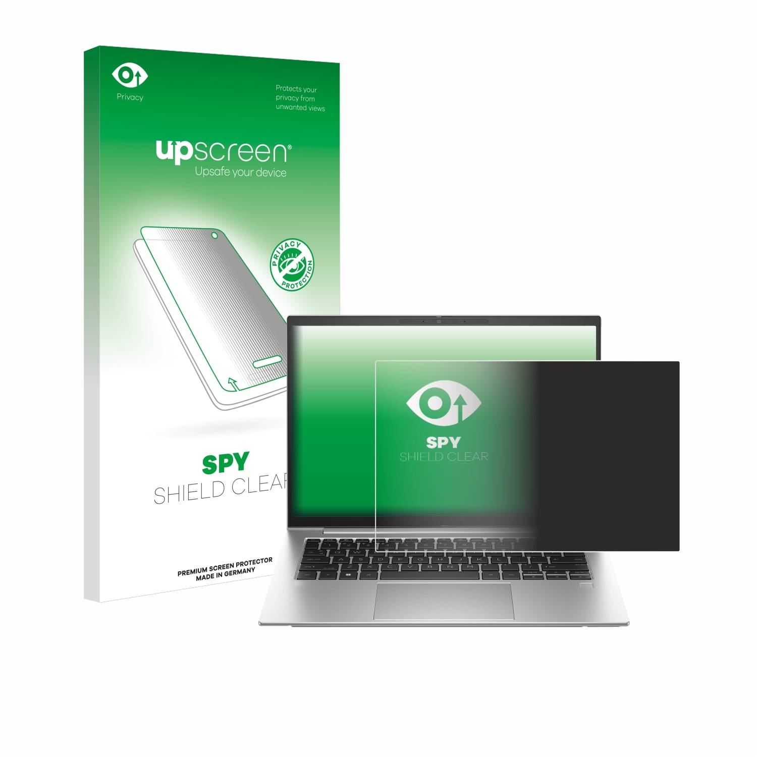 upscreen Blickschutzfolie für HP EliteBook 1040 G9 Anti-Spy Privacy Blaulichtschutz Sichtschutzfolie