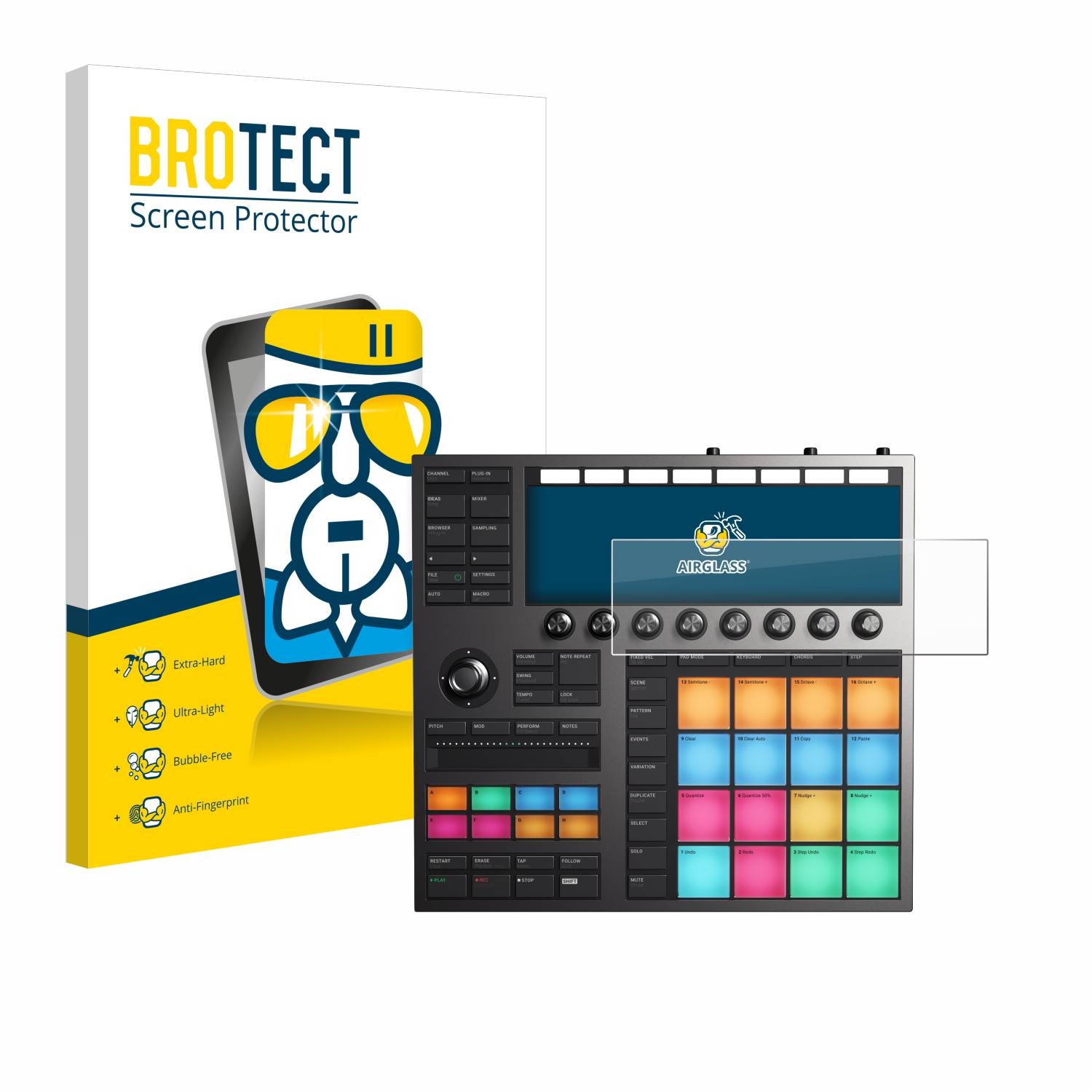 BROTECT AirGlass Glas Schutz-Folie für Native Instruments Maschine + - Schutzglas