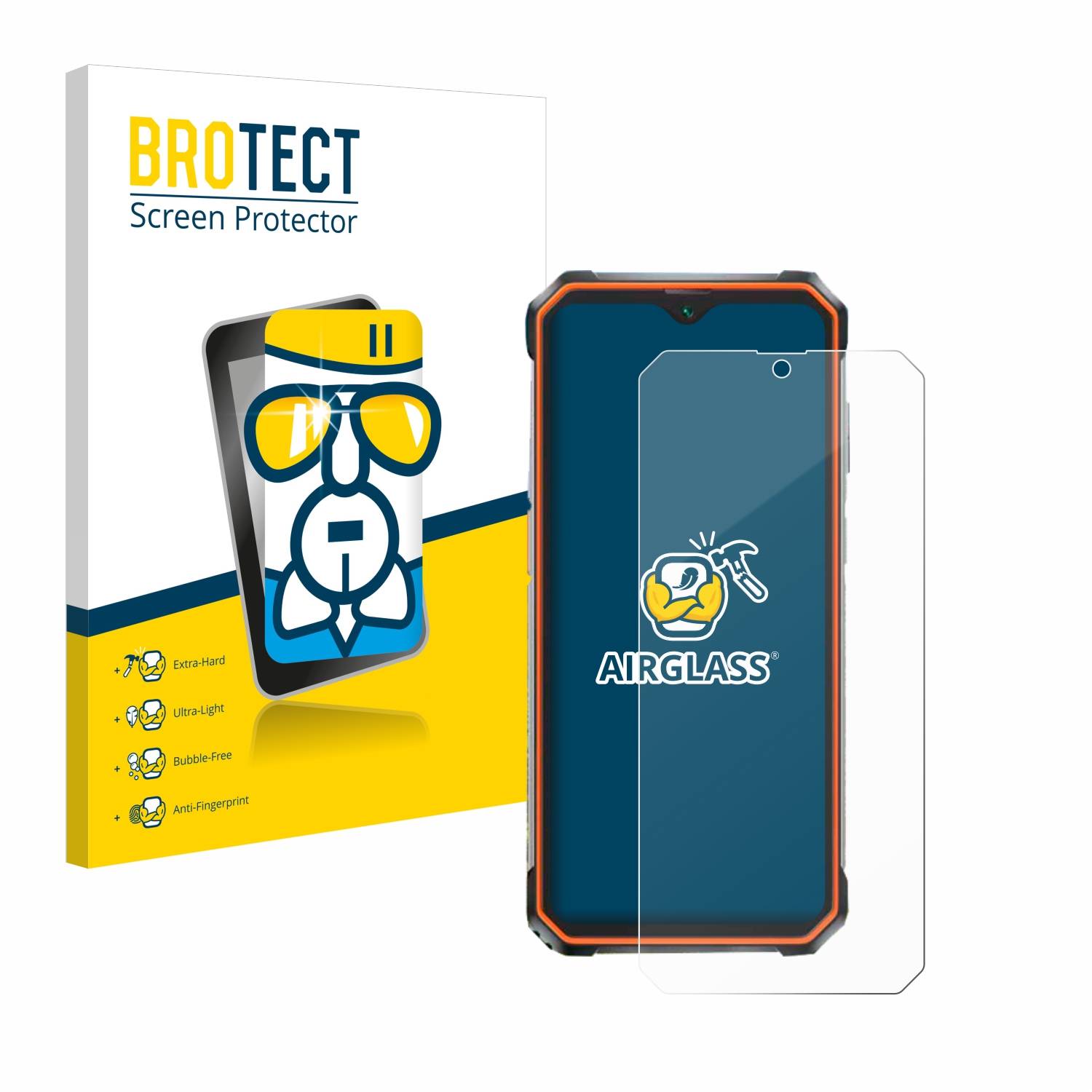 BROTECT AirGlass Flexible Schutz Glas Folie für Blackview BV9200 Klar Transparent