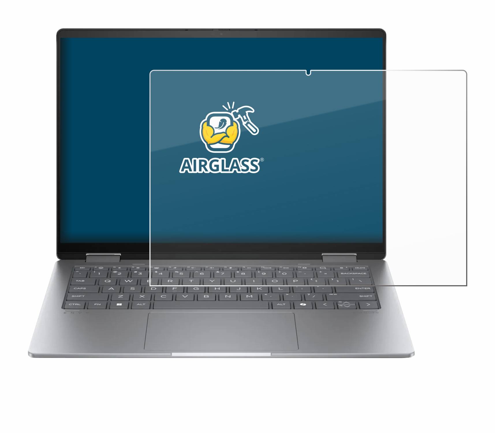 BROTECT AirGlass Flexible Schutz Glas Folie für HP Envy x360 14 2-in-1 Klar Transparent