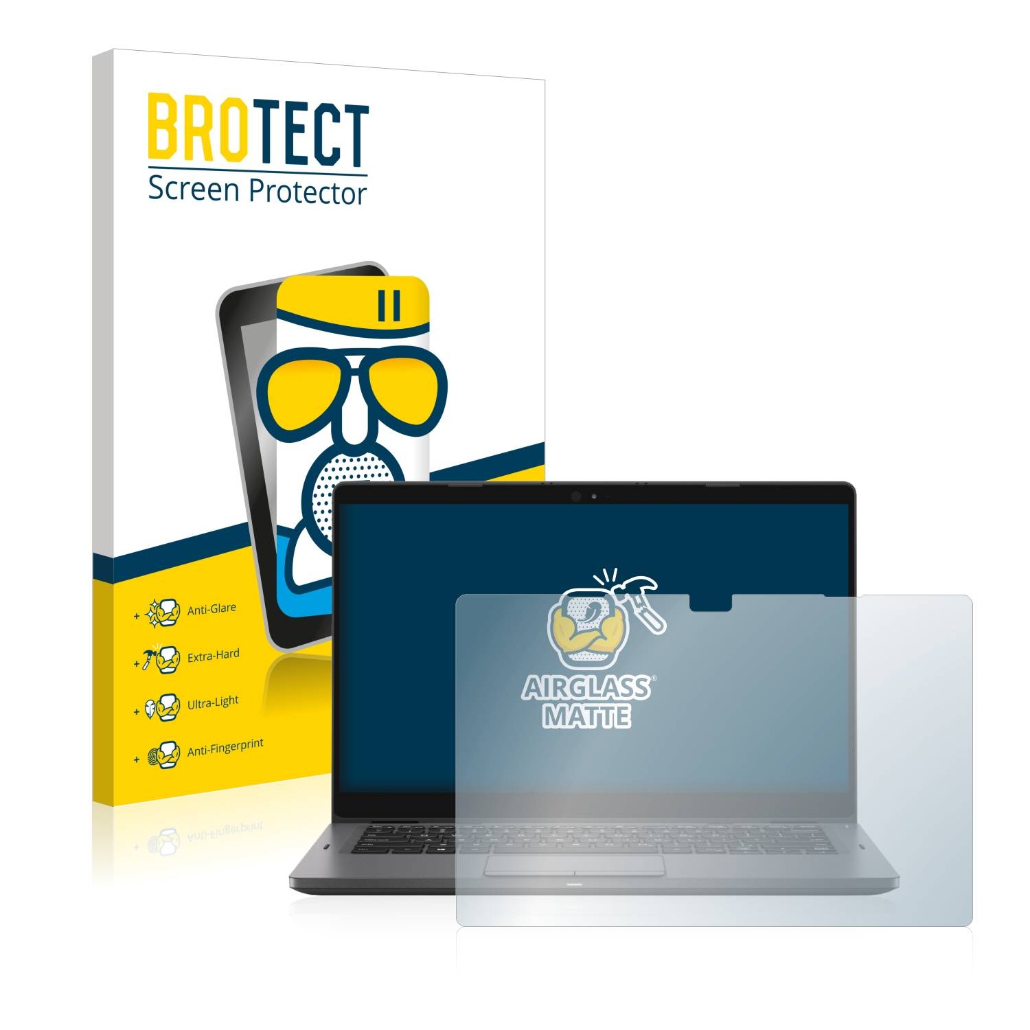BROTECT AirGlass Flexible Schutz Glas Folie für Dell Latitude 5300 2-in-1 Matt Entspiegelt