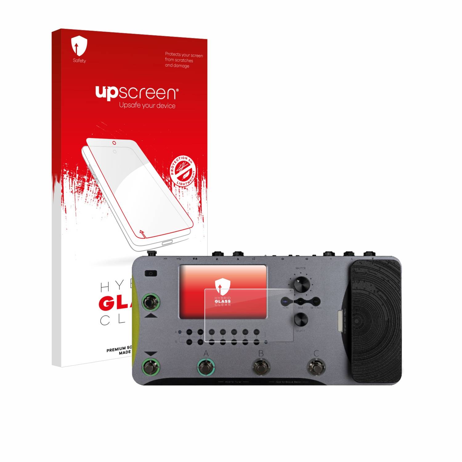 upscreen Flexible Schutz Glas Folie für Mooer GE1000 Schutzglas 9H Hybridglas Klar