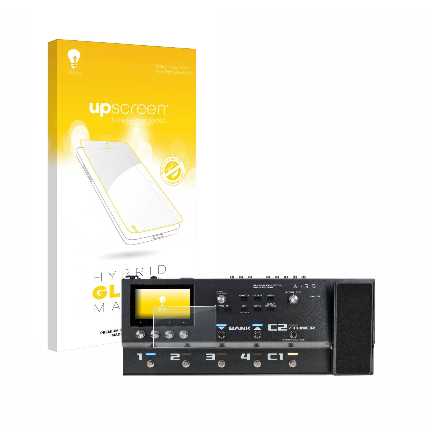 upscreen Hybrid Glas Matt Schutz-Folie für Boss GX-100
